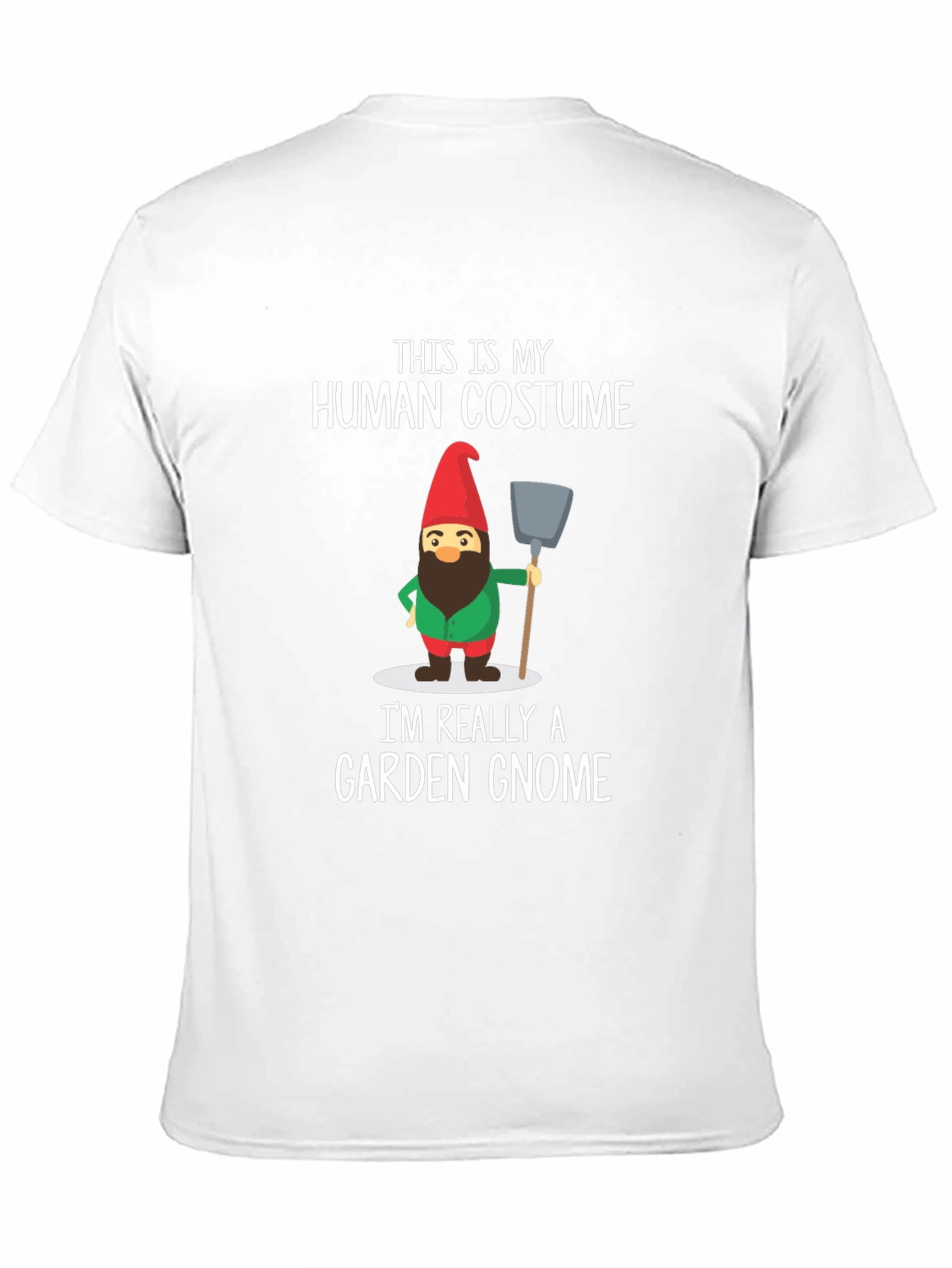 Funny Garden Gnome Human Costume T-Shirt