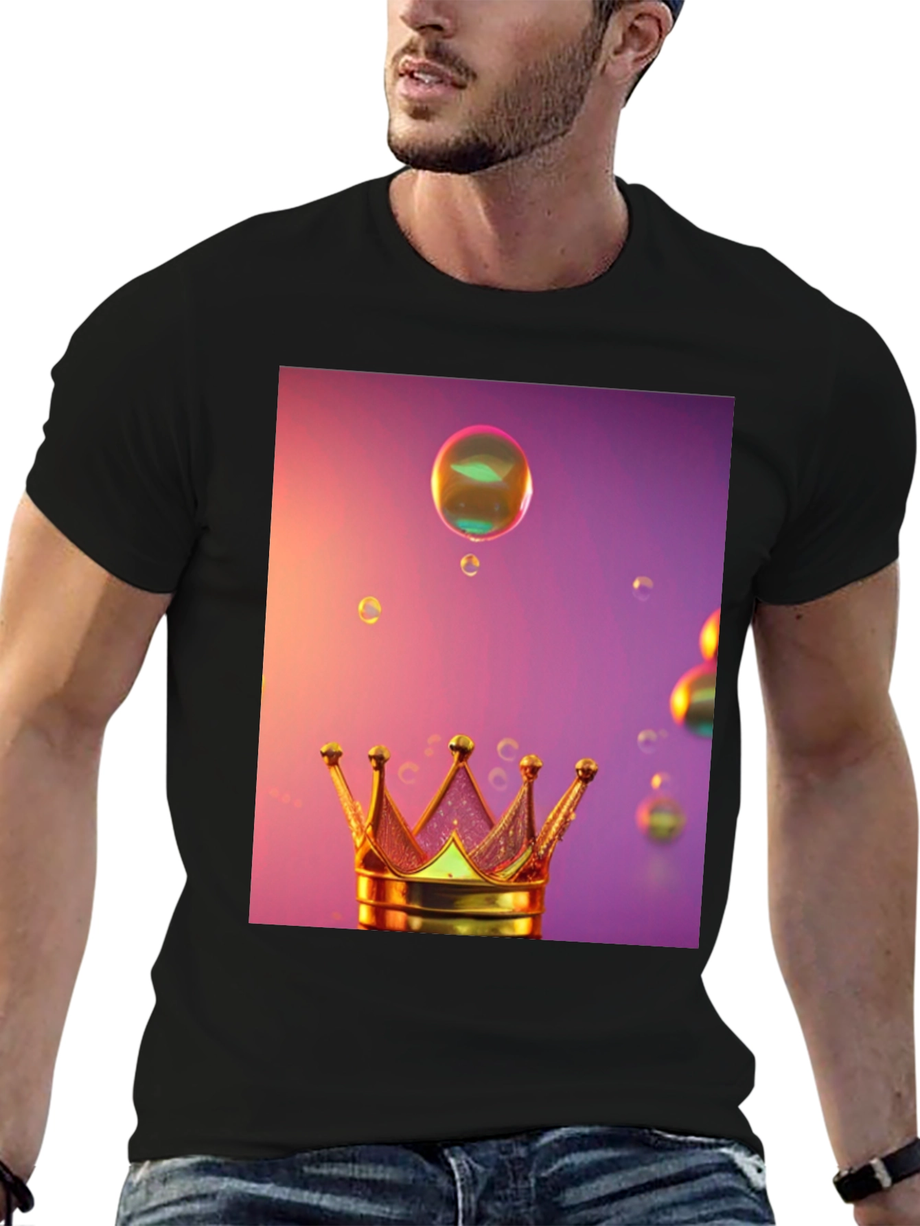 Crown and Bubbles Graphic Tee