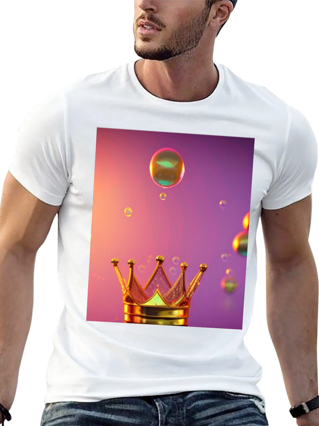 Crown and Bubbles Graphic Tee