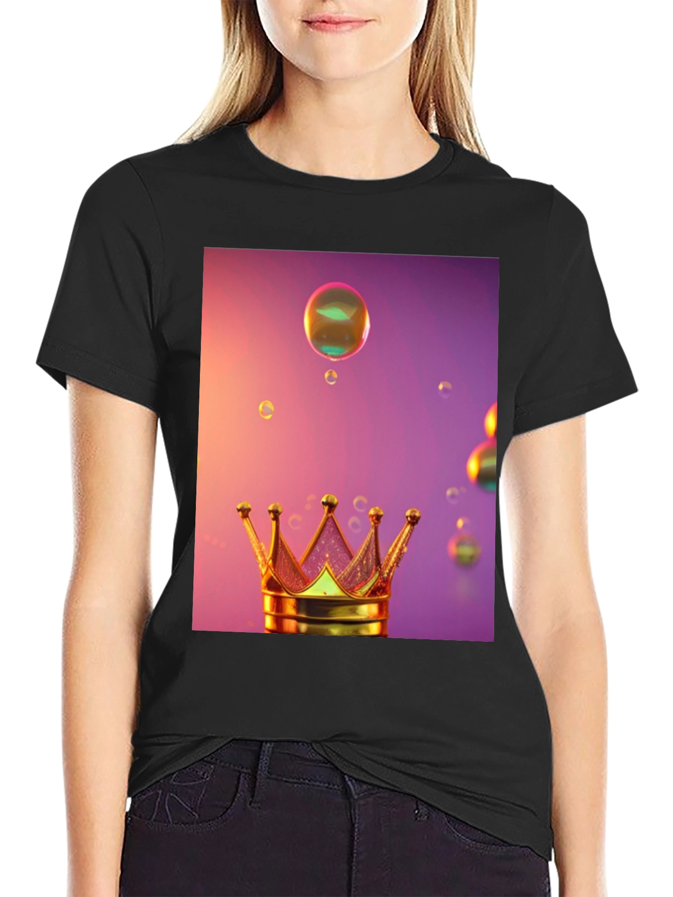 Crown and Bubbles Graphic Tee