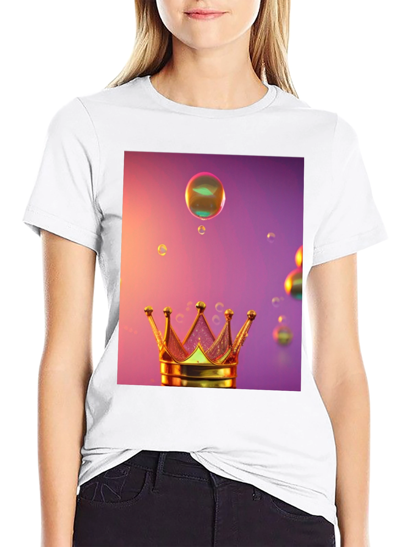 Crown and Bubbles Graphic Tee