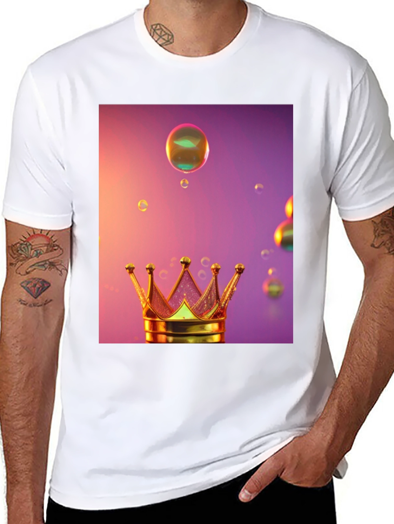 Crown and Bubbles Graphic Tee
