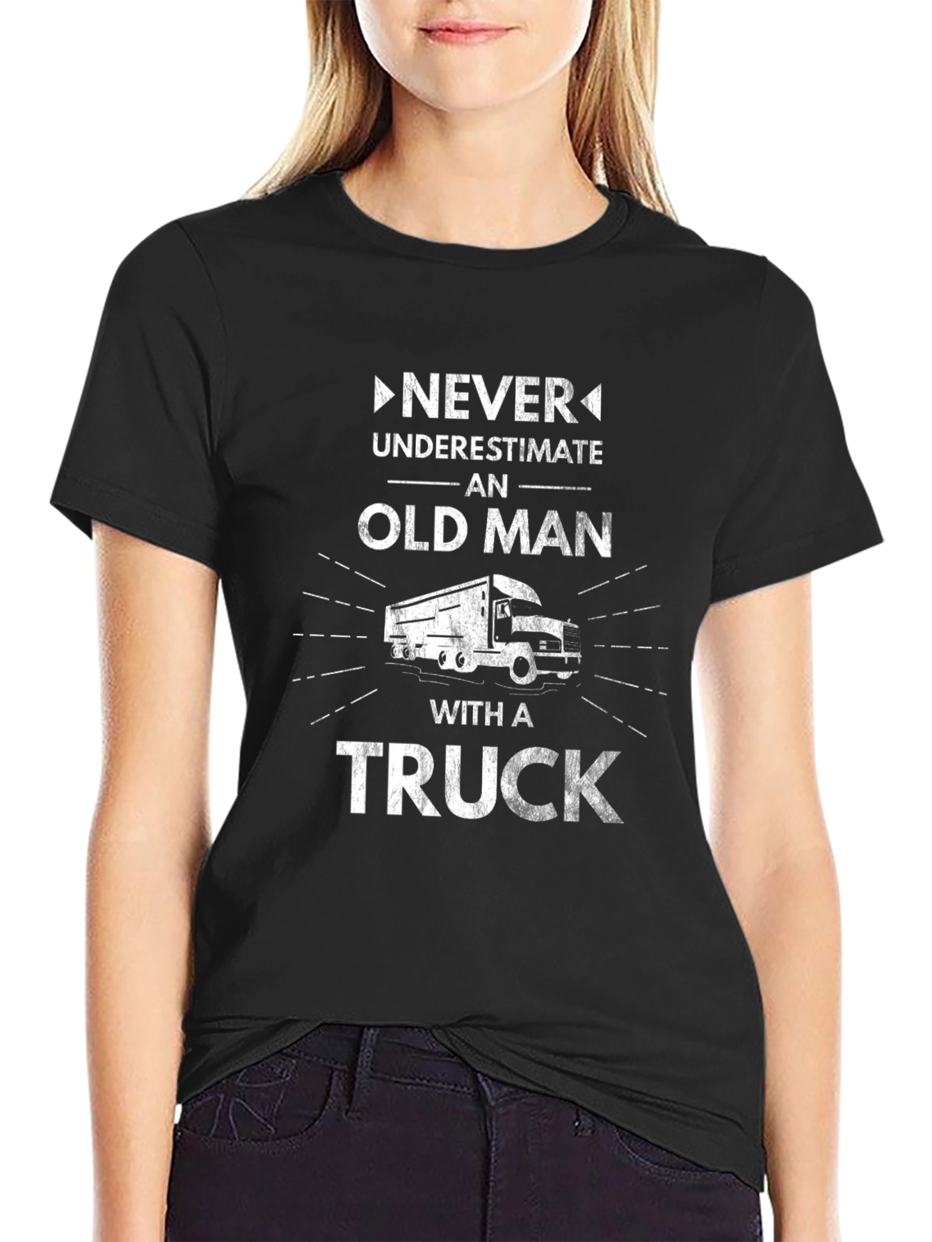 Old Man with a Truck T-Shirt