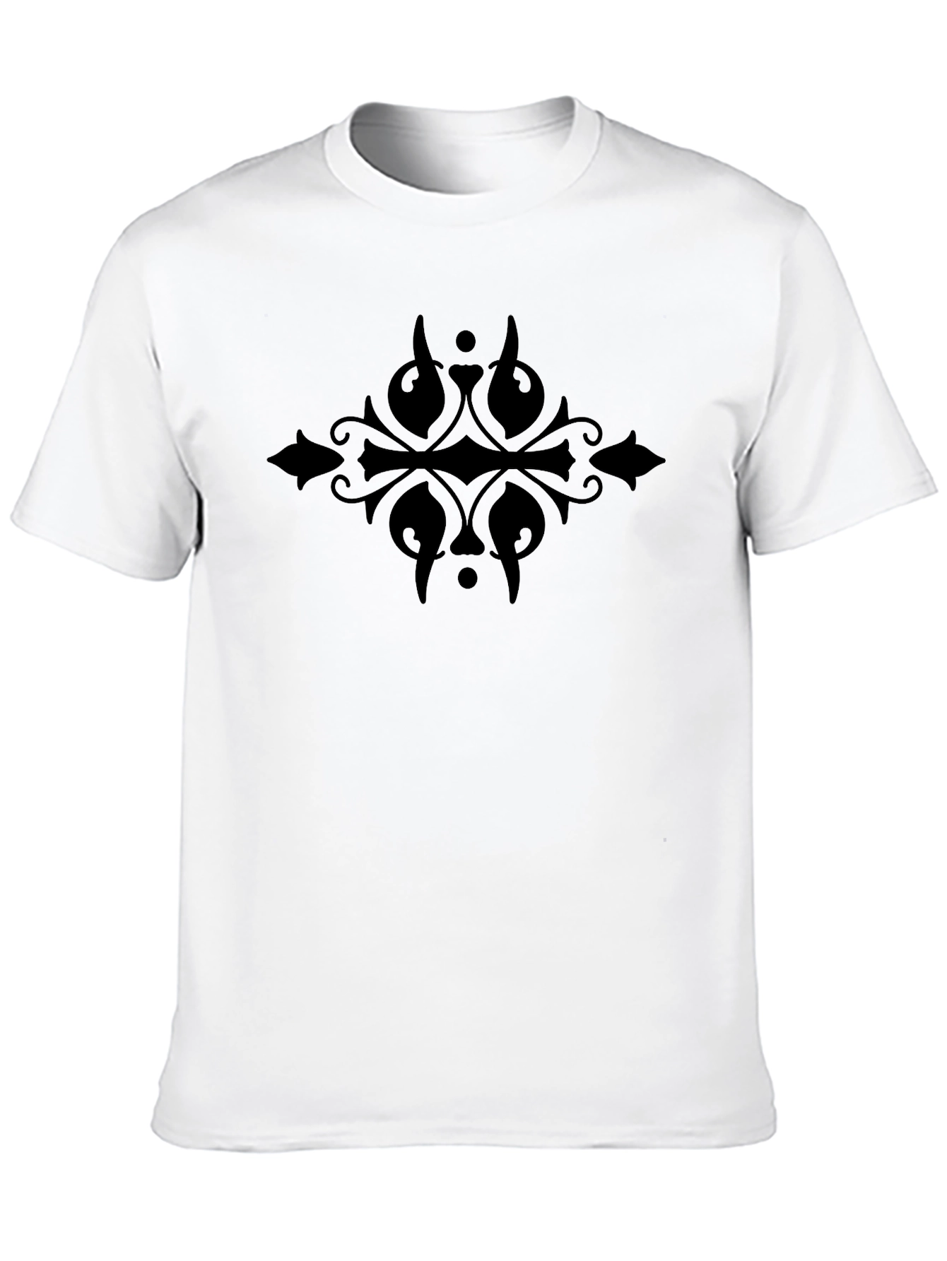 Embroidered Black Graphic Tee - Casual Style