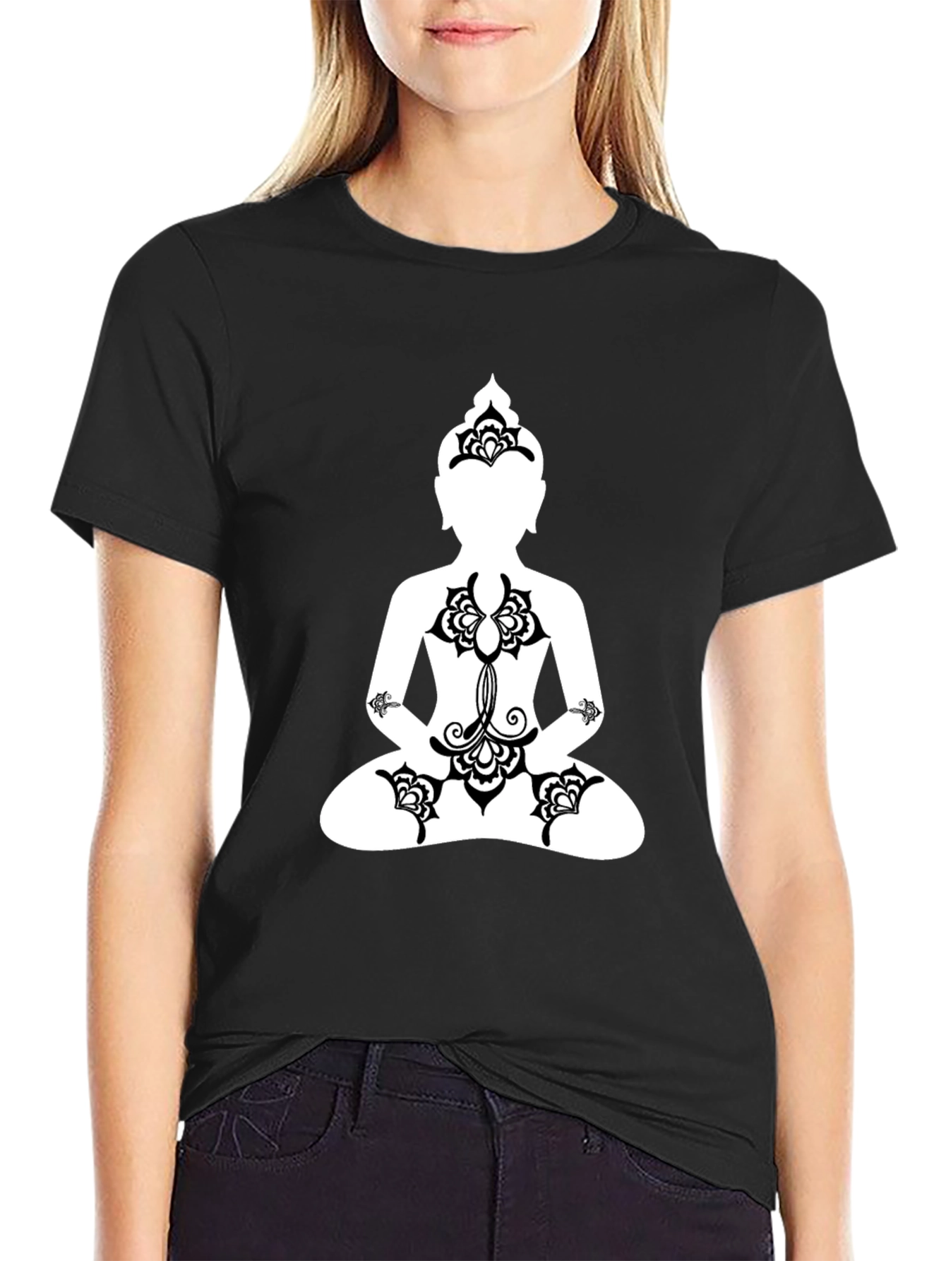 Buddha Graphic Tee - Black Meditative T-Shirt