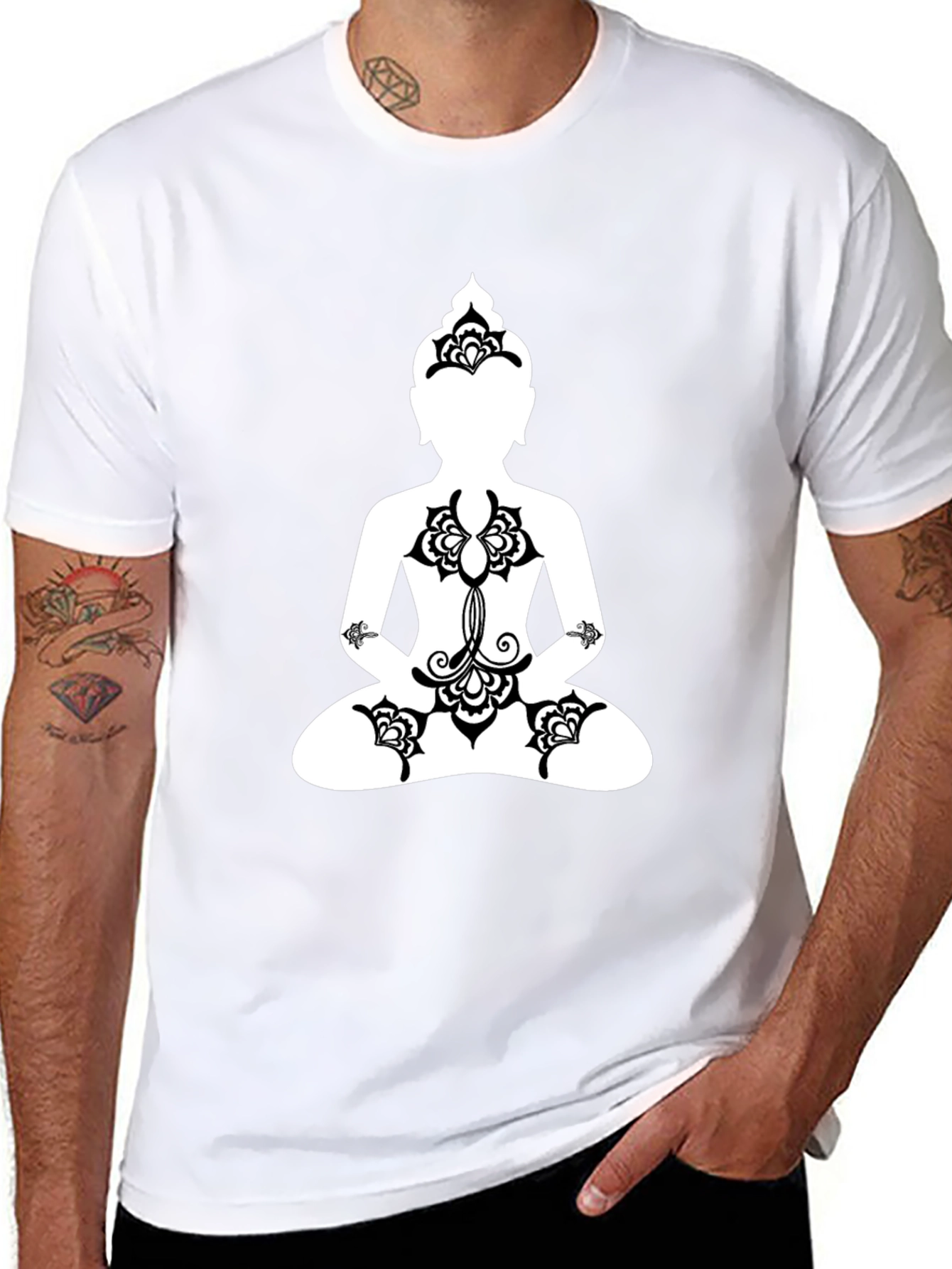 Buddha Graphic Tee - Black Meditative T-Shirt