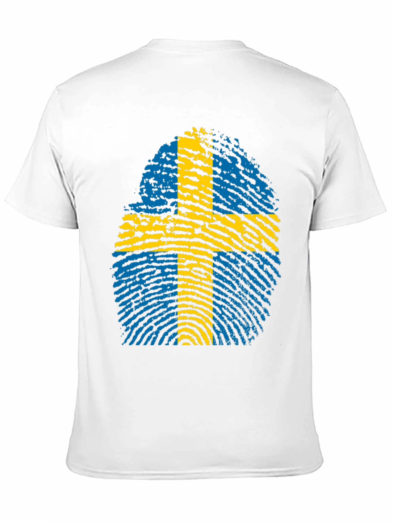 Sweden Flag Fingerprint Graphic T-Shirt