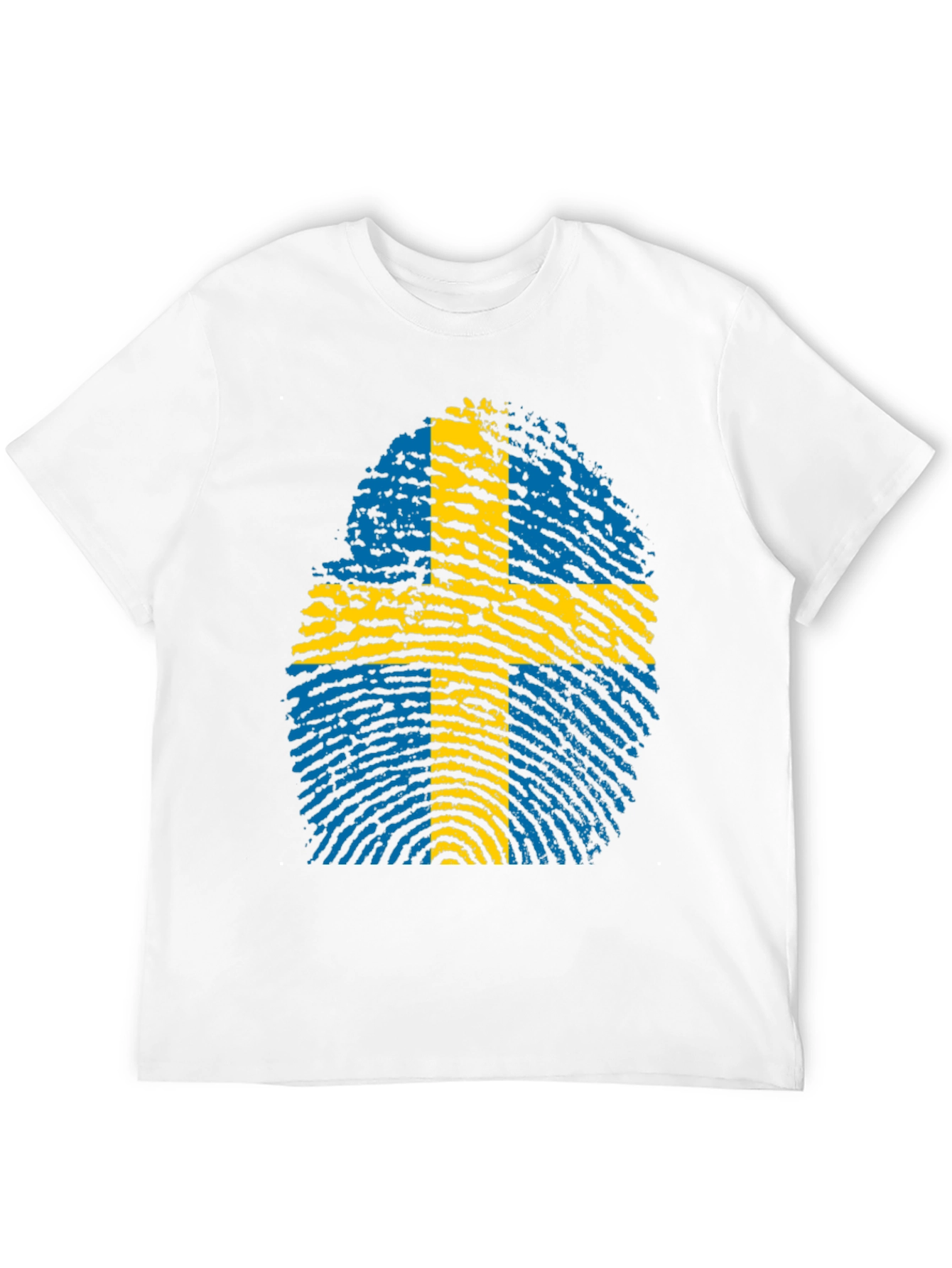 Sweden Flag Fingerprint Graphic T-Shirt