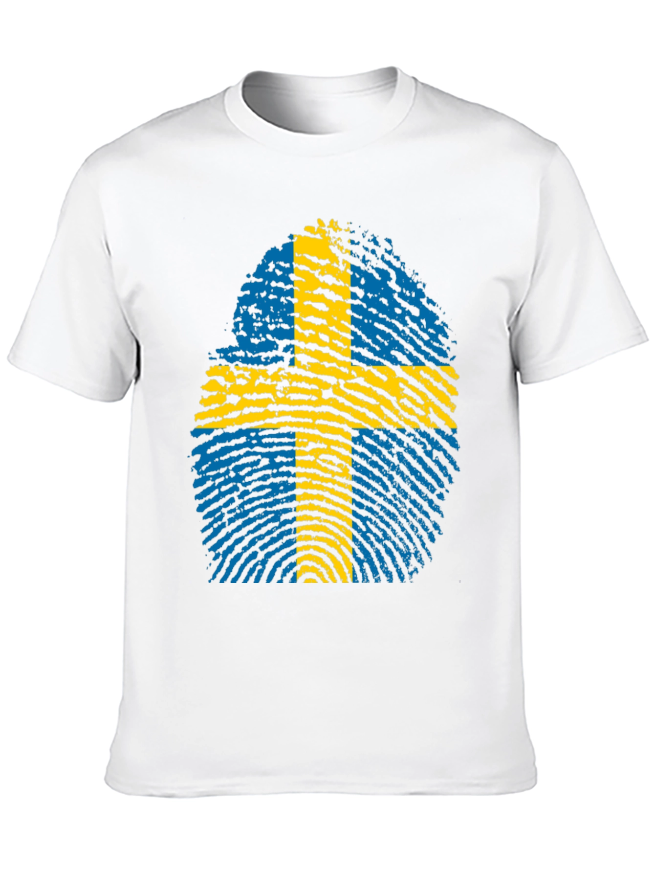 Sweden Flag Fingerprint Graphic T-Shirt