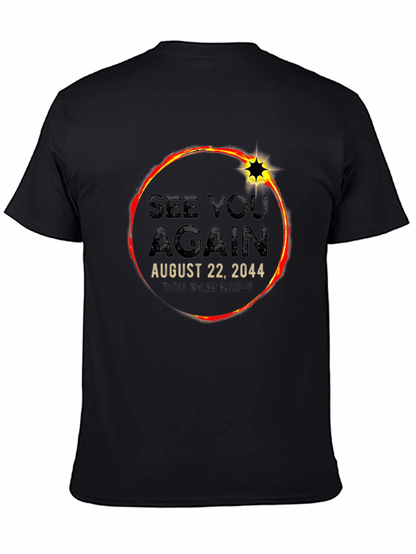 See You Again Solar Eclipse 2044 Black T-Shirt