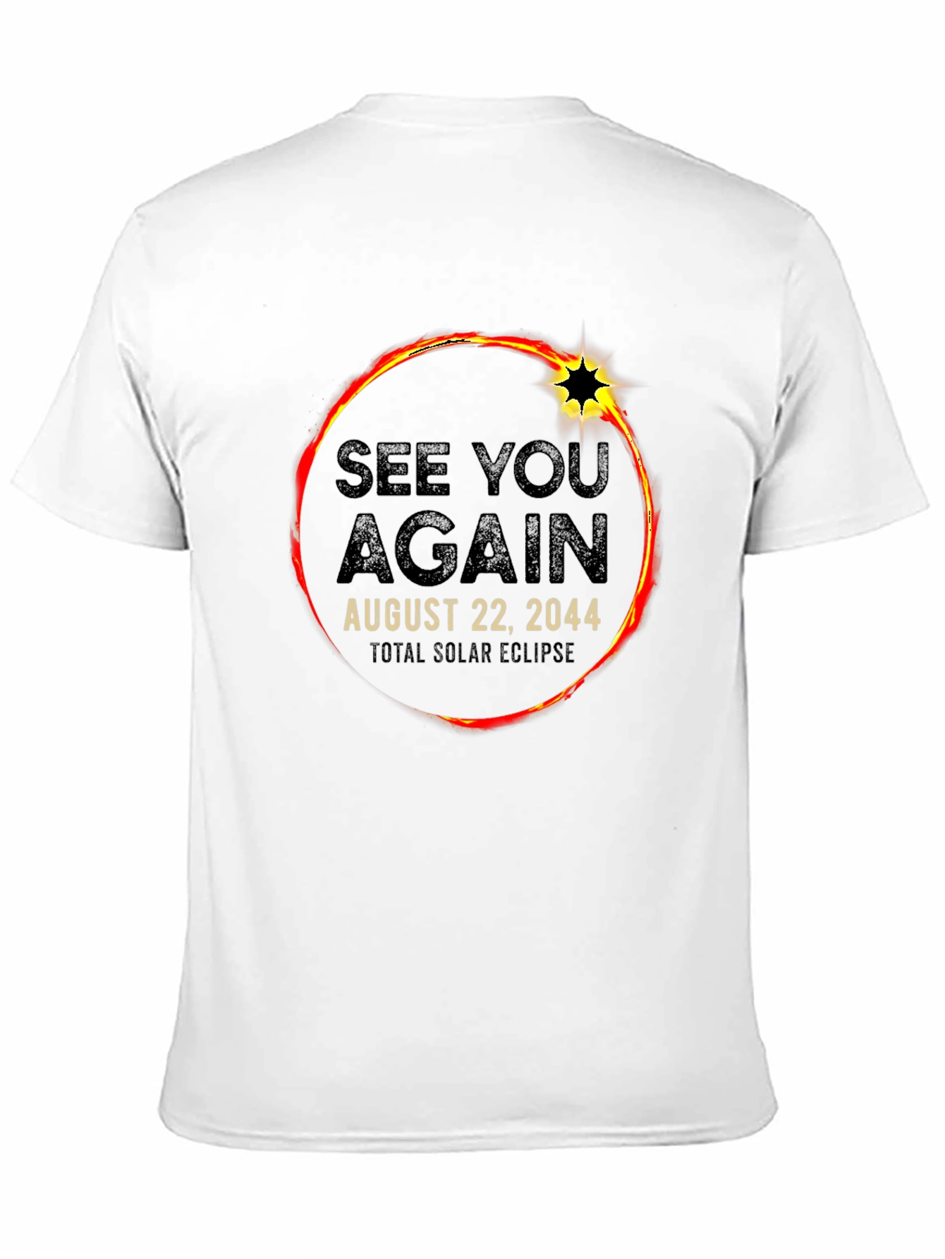 See You Again Solar Eclipse 2044 Black T-Shirt