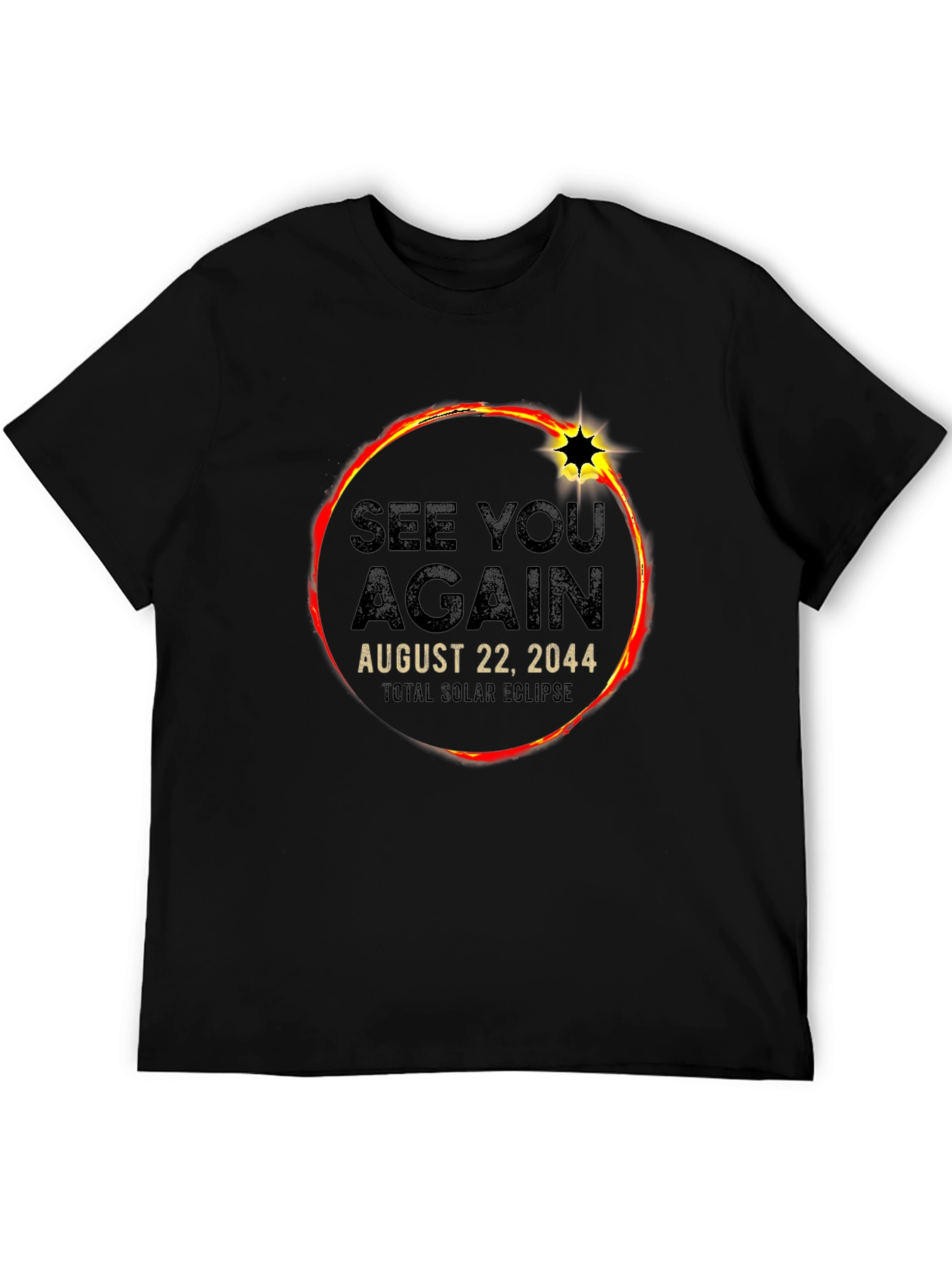 See You Again Solar Eclipse 2044 Black T-Shirt