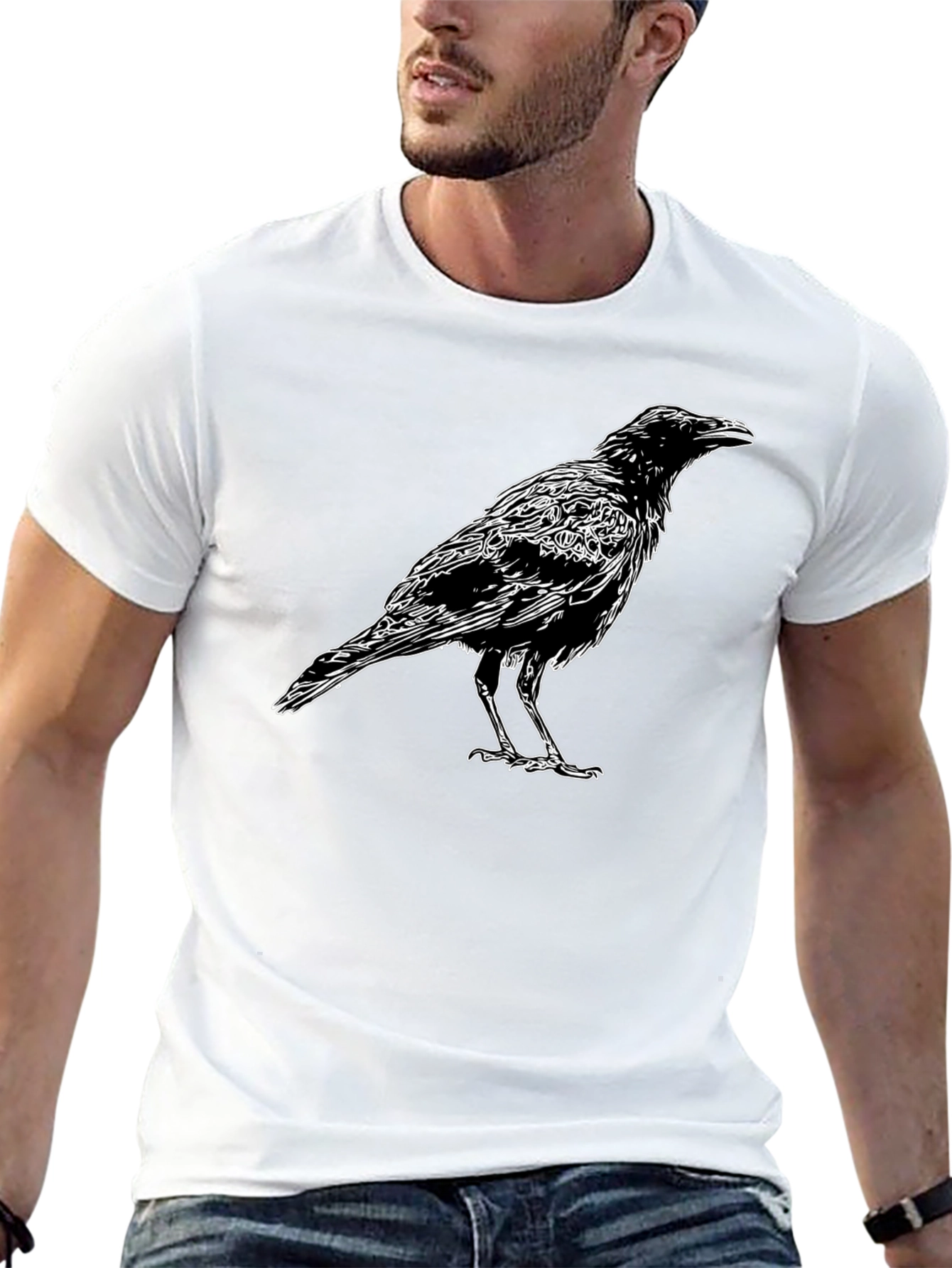 Raven Graphic Black T-Shirt