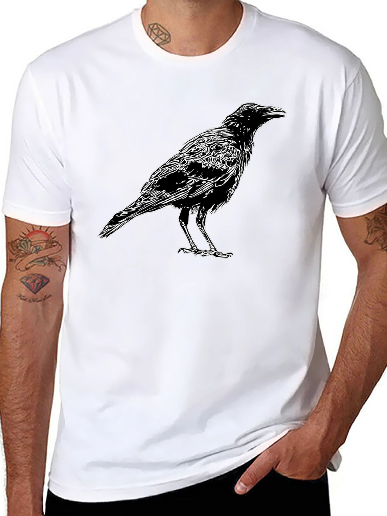 Raven Graphic Black T-Shirt
