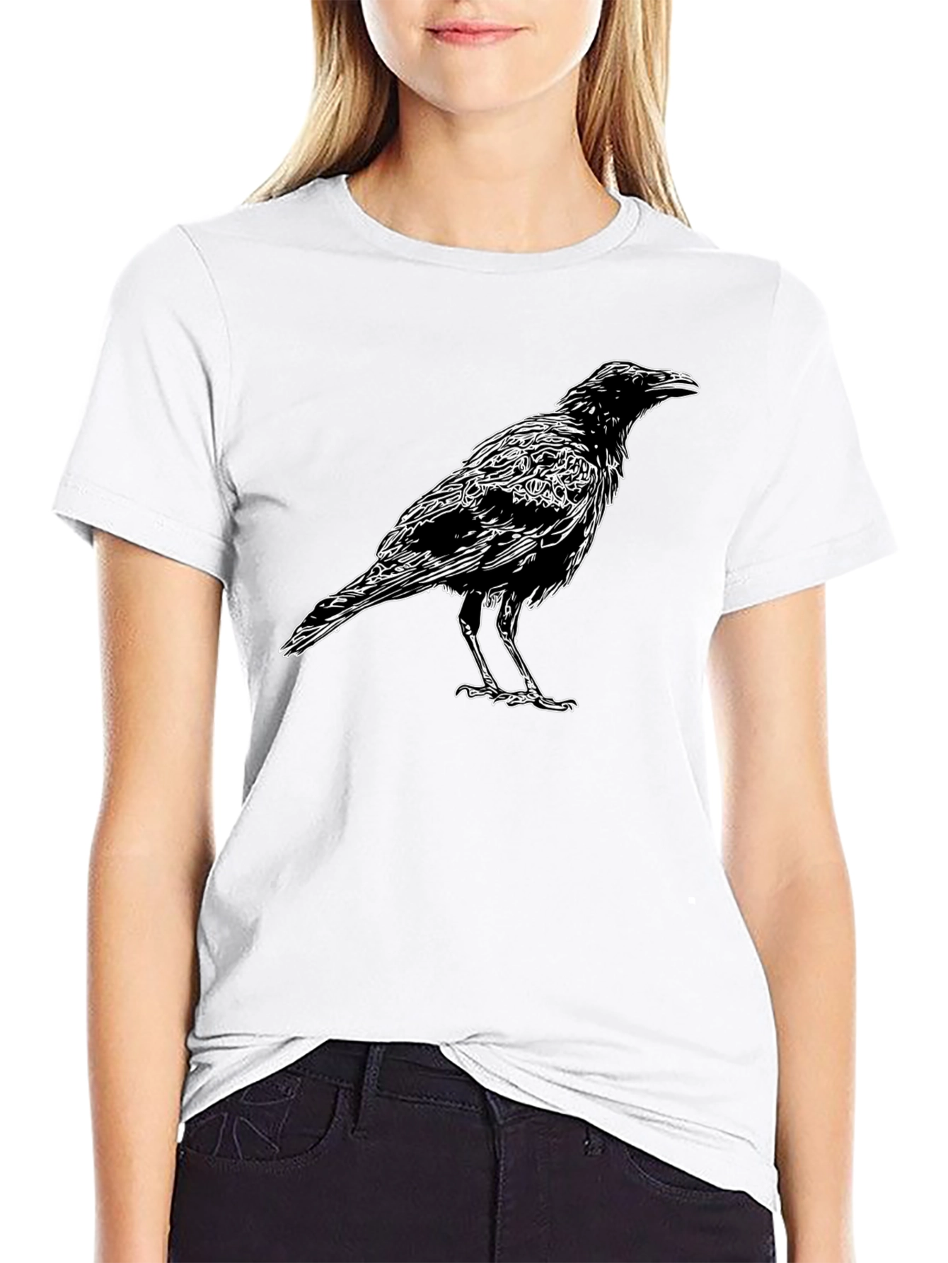Raven Graphic Black T-Shirt