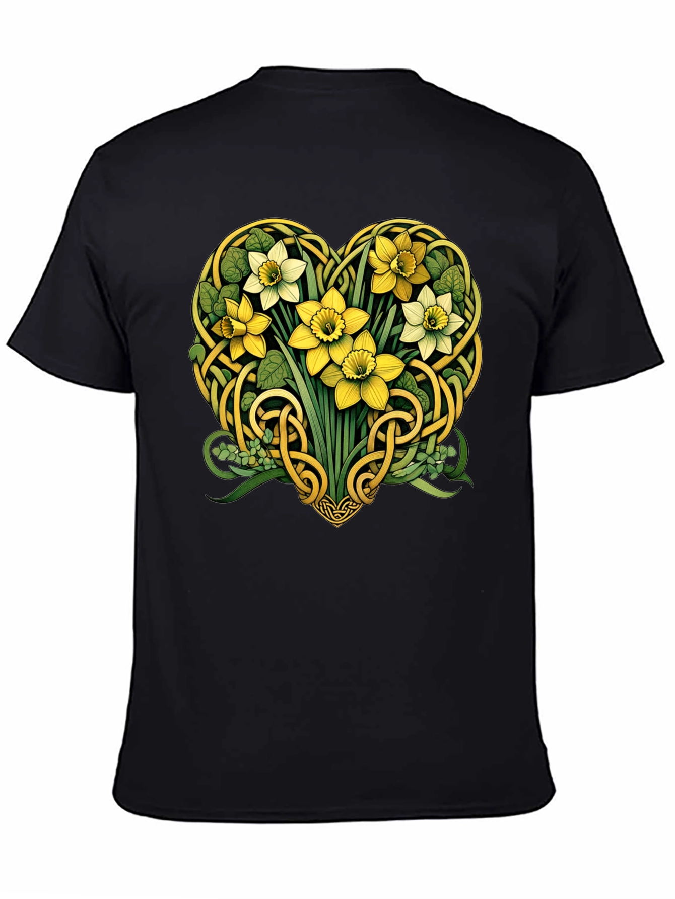 Celtic Knot Heart Daffodil Graphic Tee