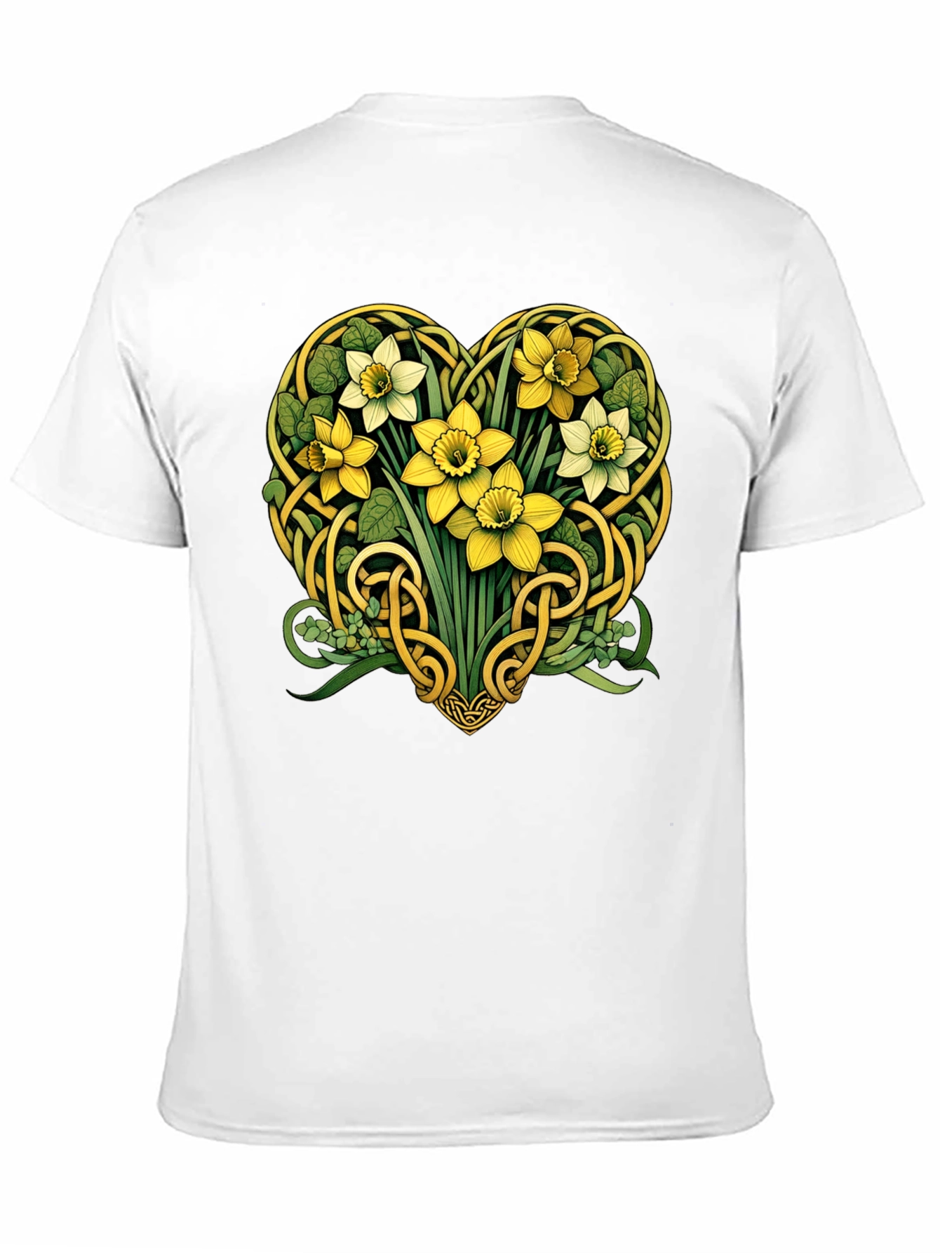 Celtic Knot Heart Daffodil Graphic Tee