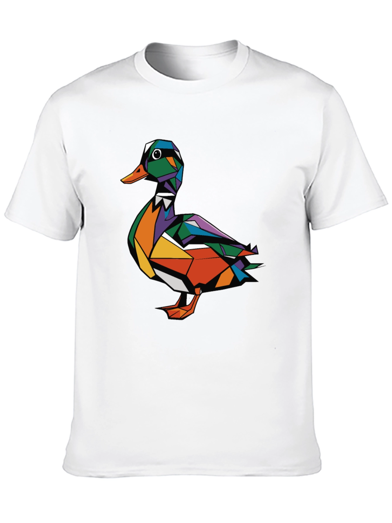 Geometric Duck Graphic Tee - Modern Style