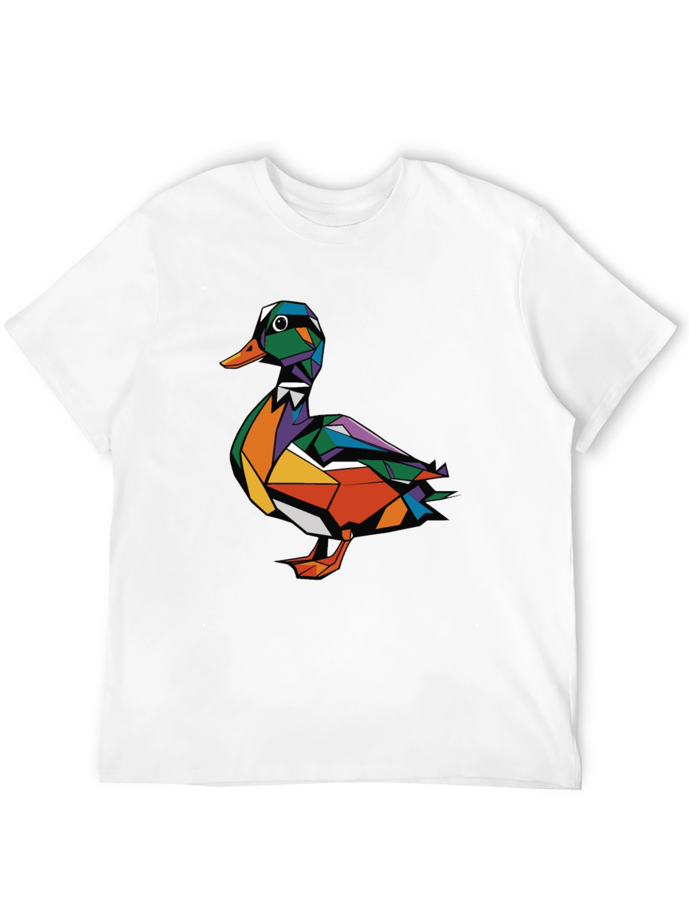 Geometric Duck Graphic Tee - Modern Style