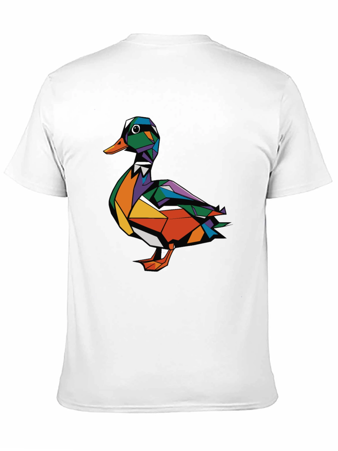 Geometric Duck Graphic Tee - Modern Style