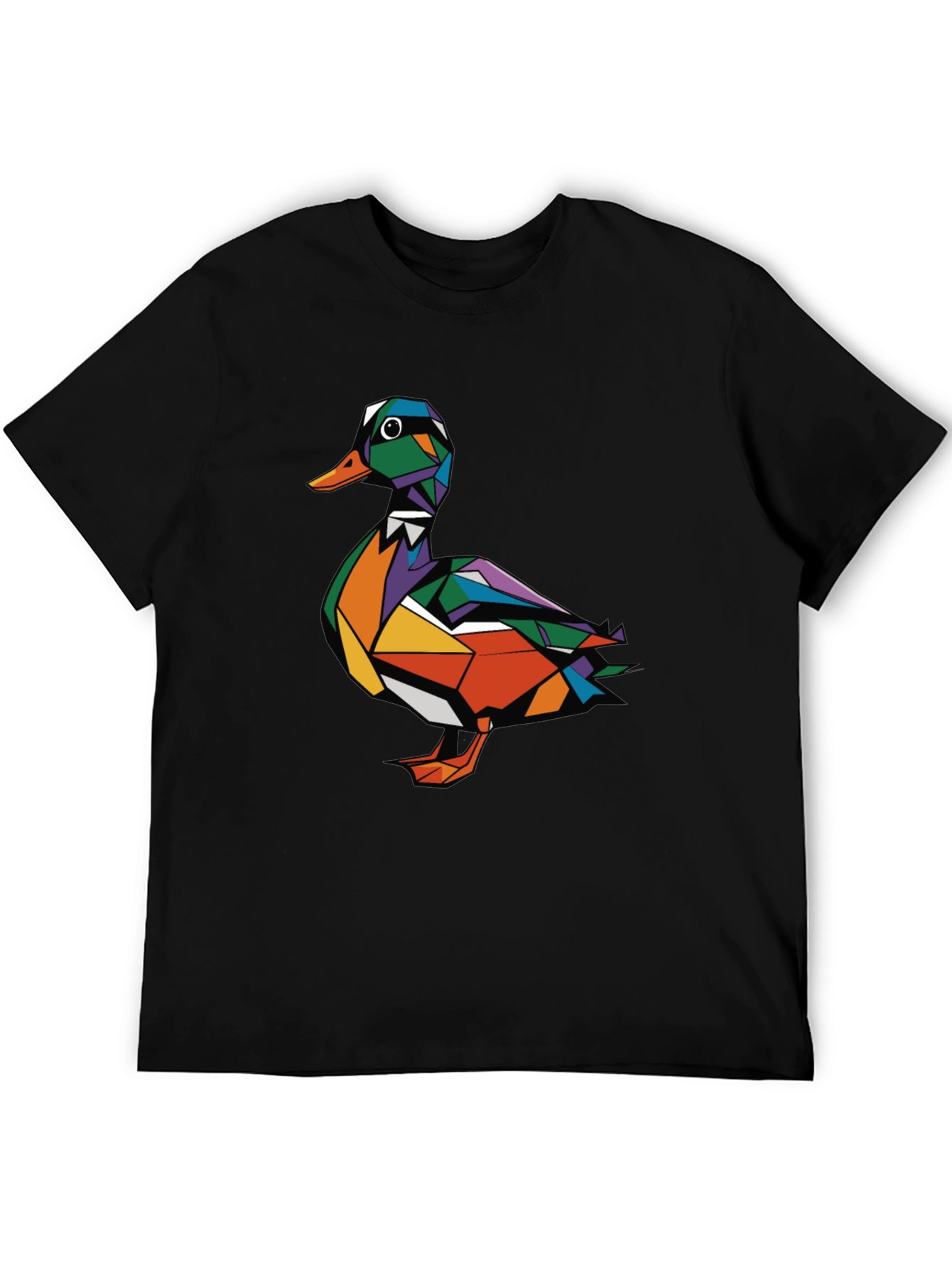 Geometric Duck Graphic Tee - Modern Style