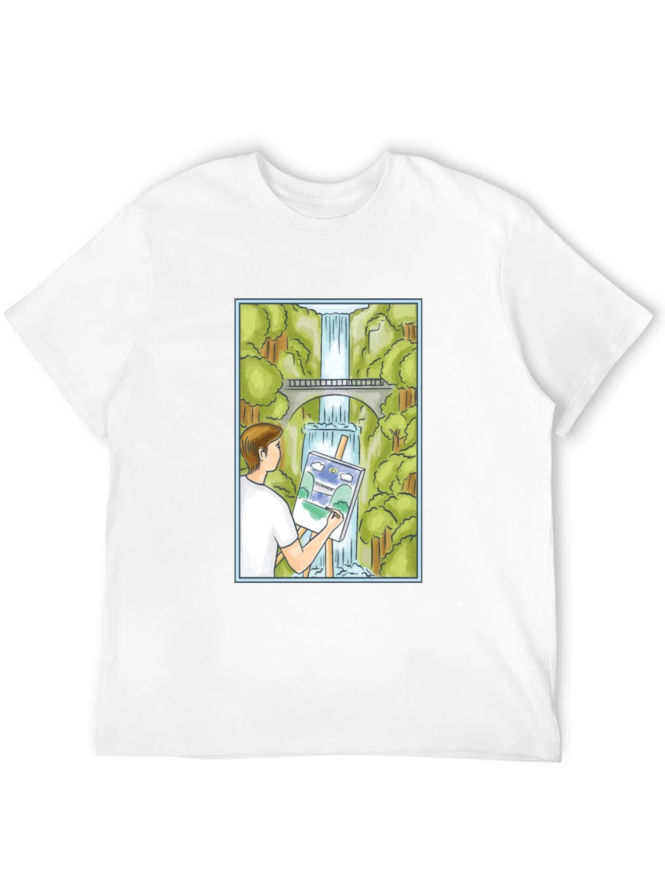 Painter Waterfall Graphic T-Shirt