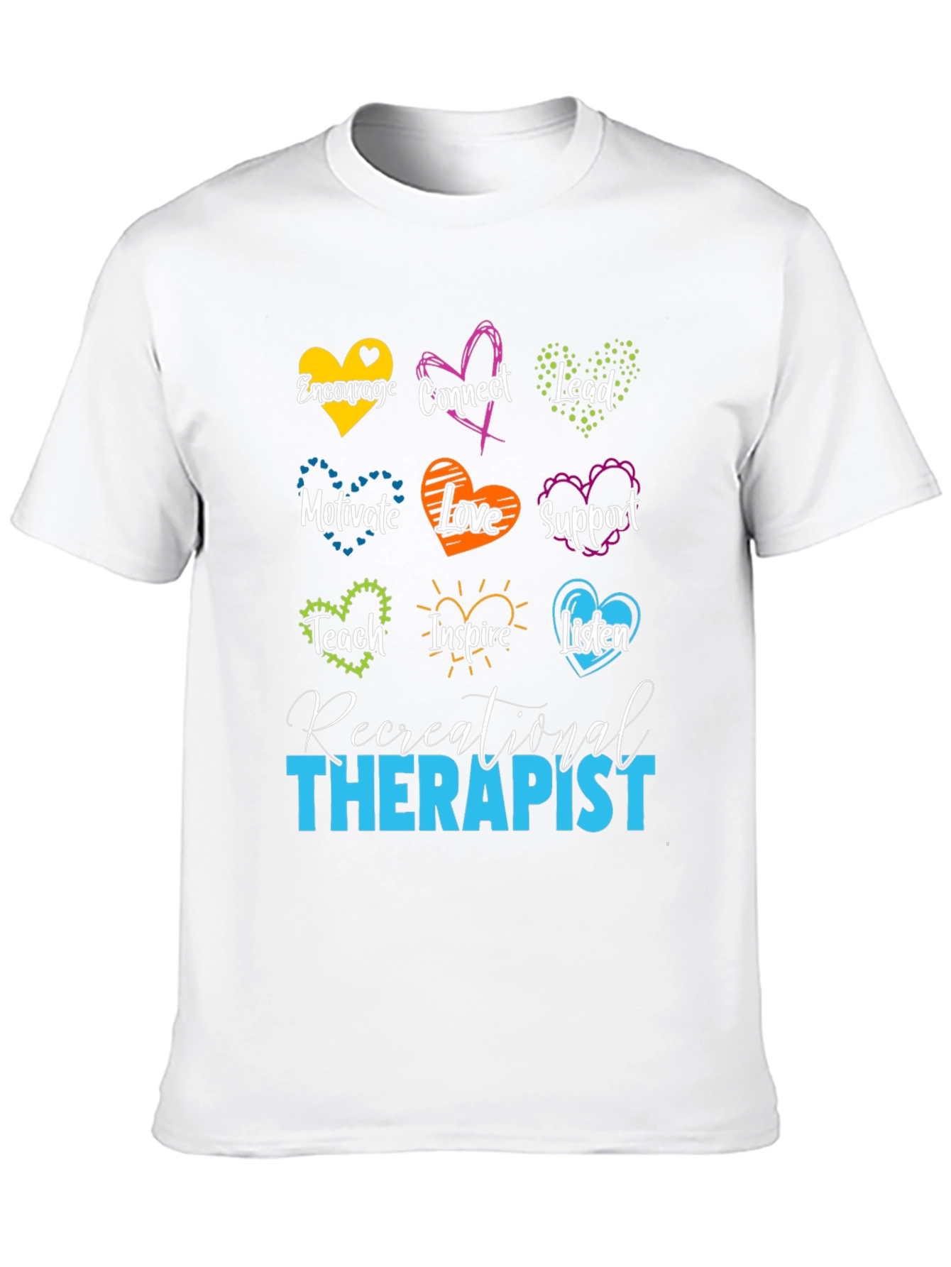 Recreational Therapist Heart Graphic T-Shirt