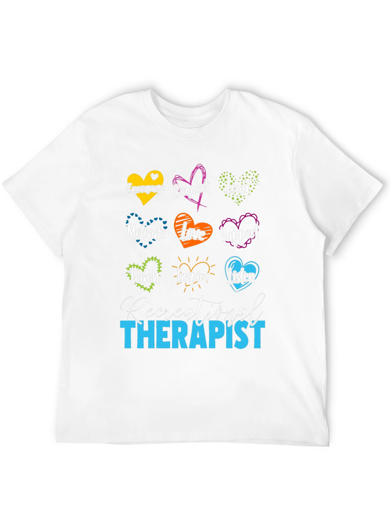 Recreational Therapist Heart Graphic T-Shirt