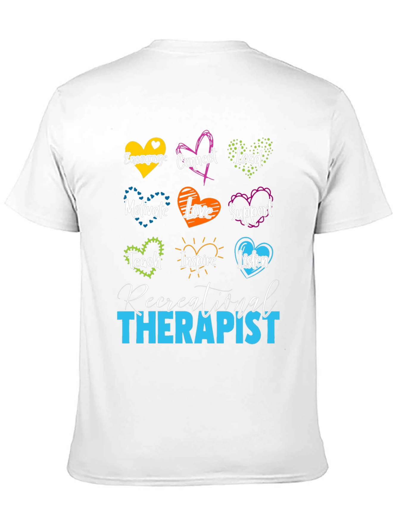 Recreational Therapist Heart Graphic T-Shirt