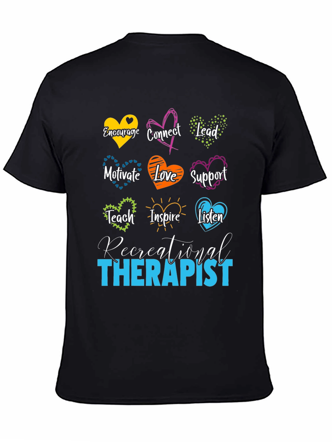 Recreational Therapist Heart Graphic T-Shirt