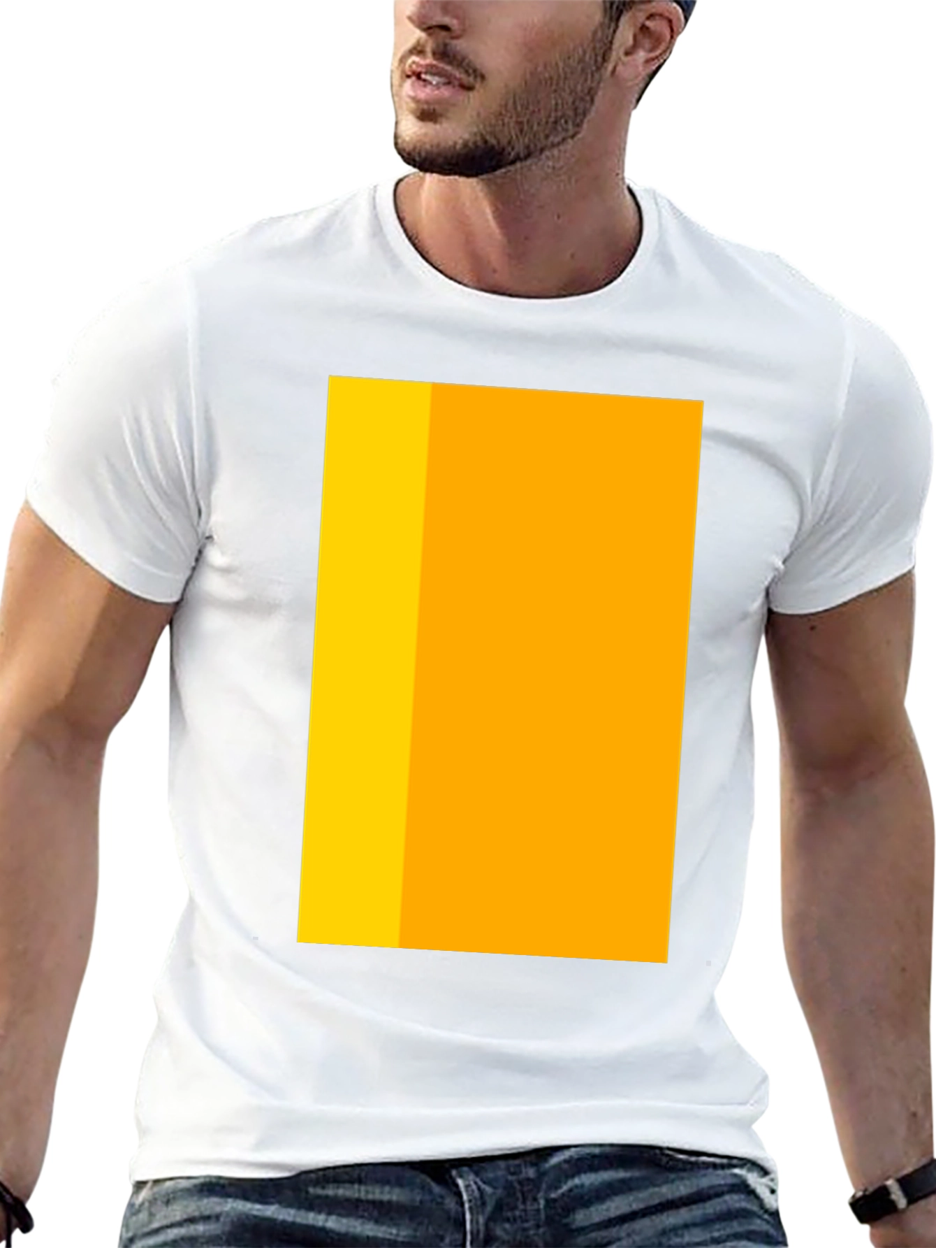 Modern Black T-Shirt with Geometric Design