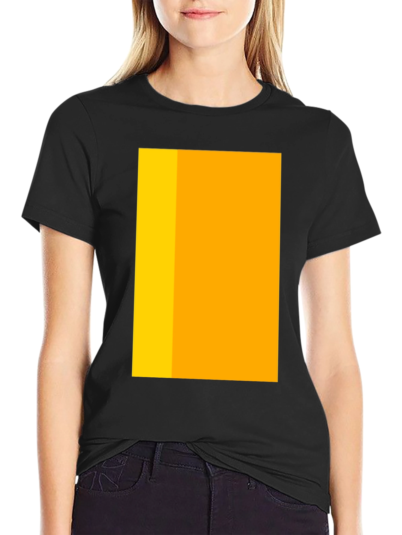 Modern Black T-Shirt with Geometric Design