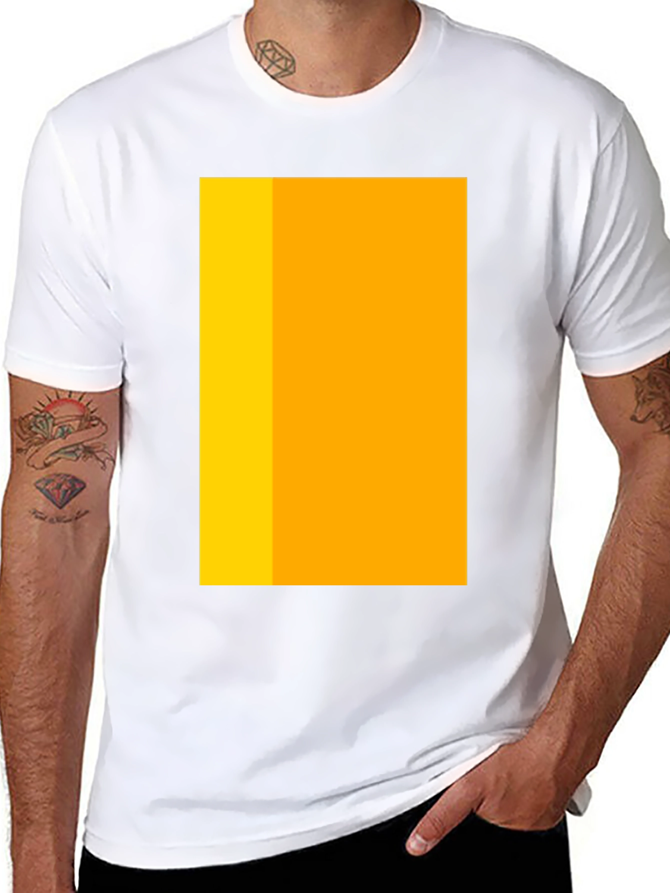 Modern Black T-Shirt with Geometric Design
