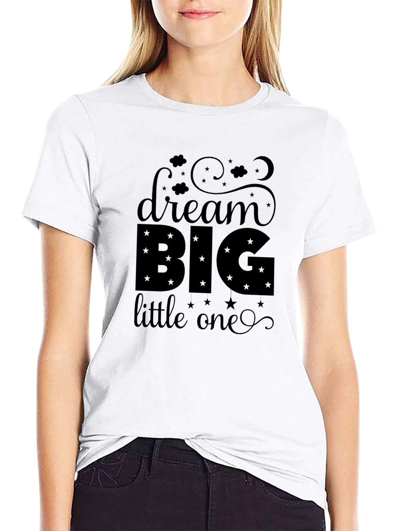 Dream Big Little One Black T-Shirt