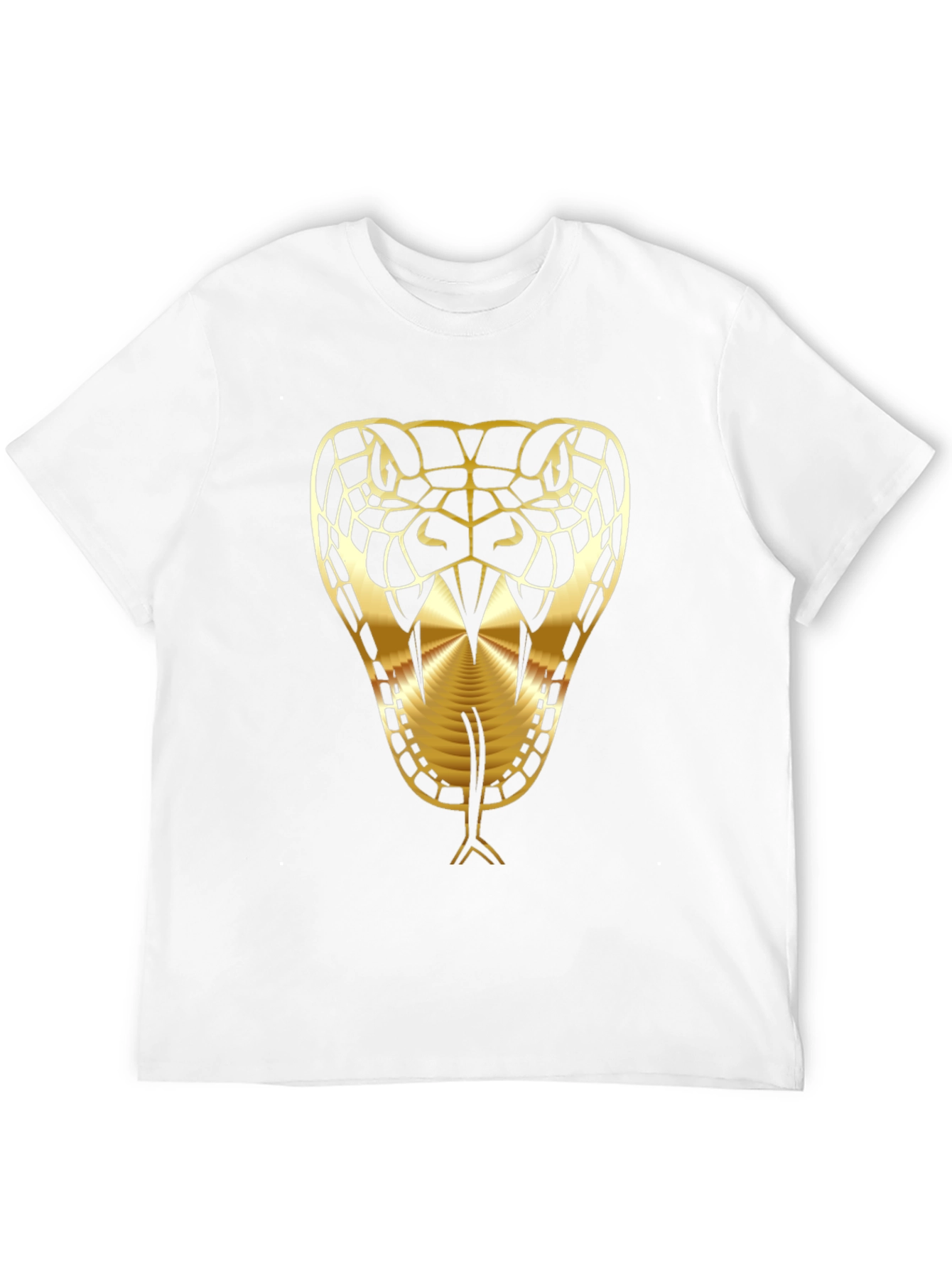 Golden Snake Graphic Black T-Shirt