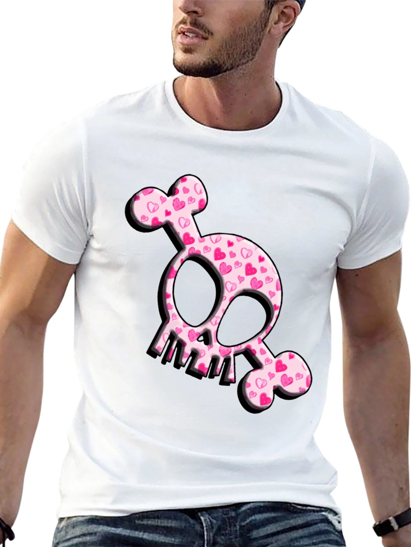 Heart Skull T-Shirt - Cute & Edgy Design