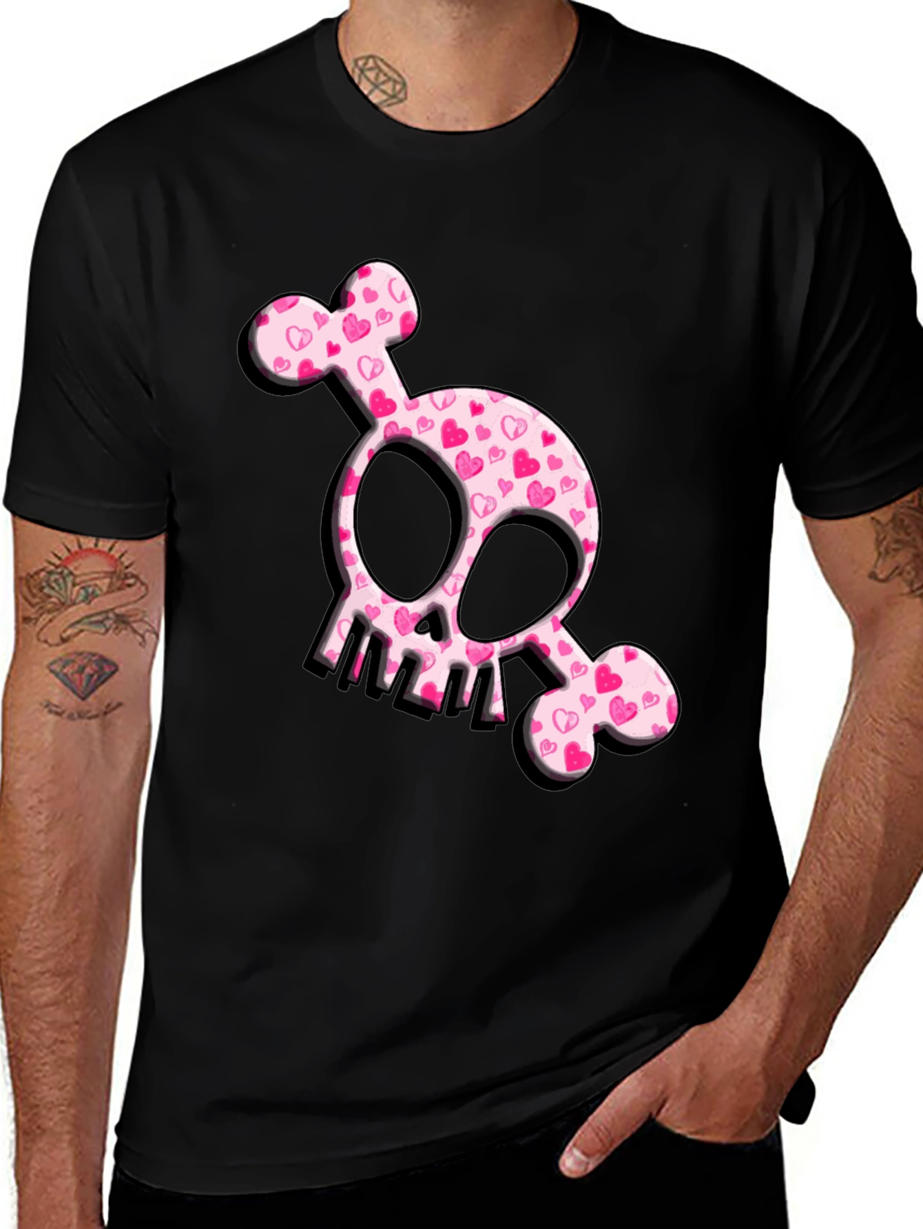 Heart Skull T-Shirt - Cute & Edgy Design
