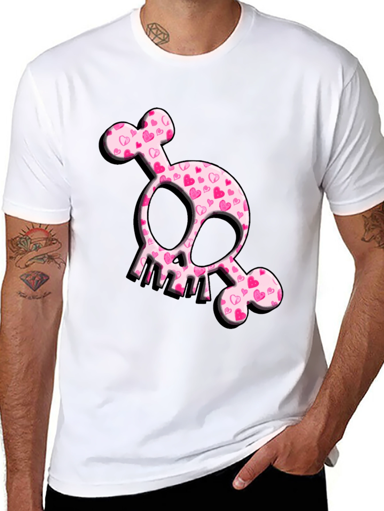 Heart Skull T-Shirt - Cute & Edgy Design