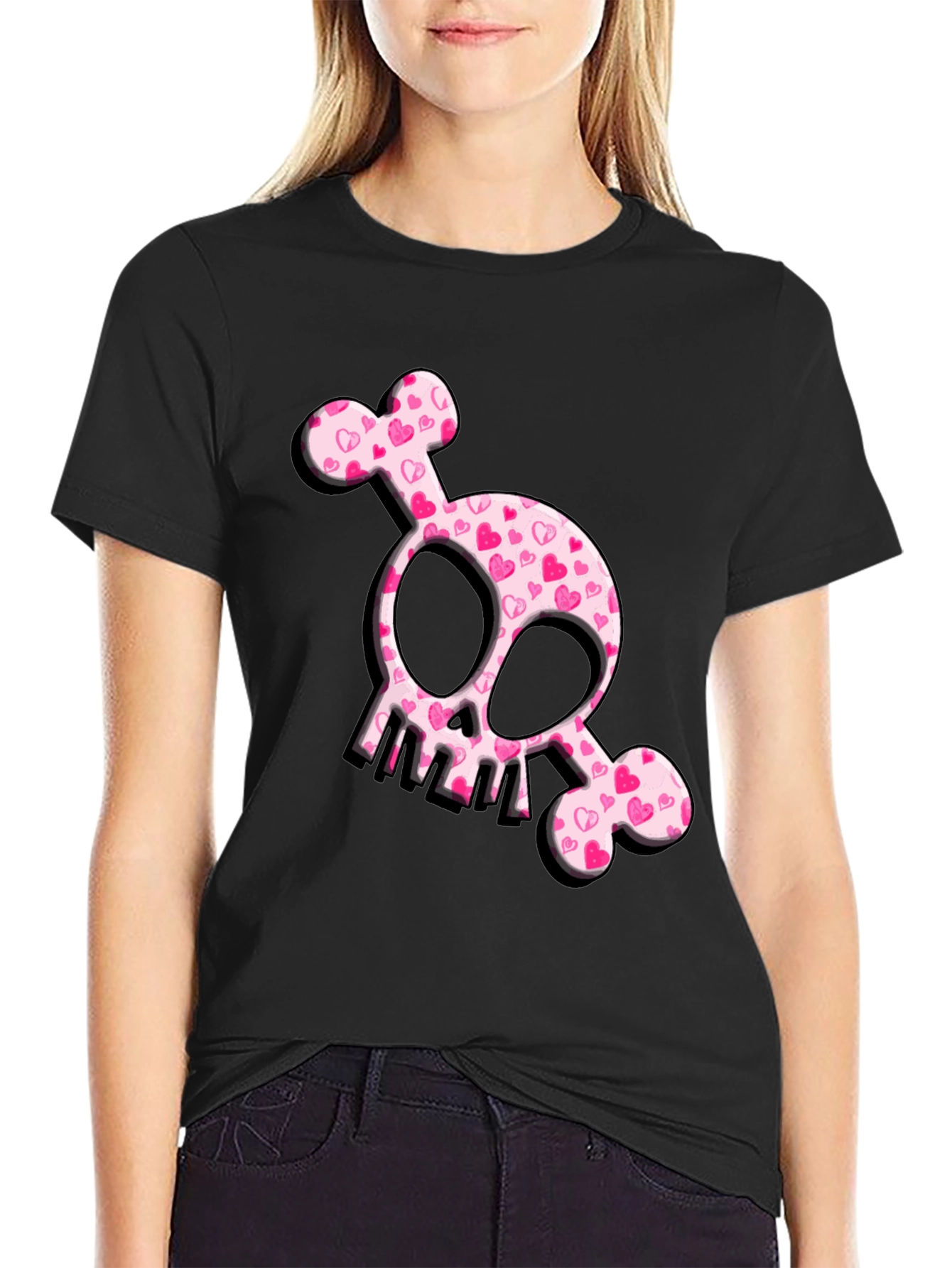 Heart Skull T-Shirt - Cute & Edgy Design