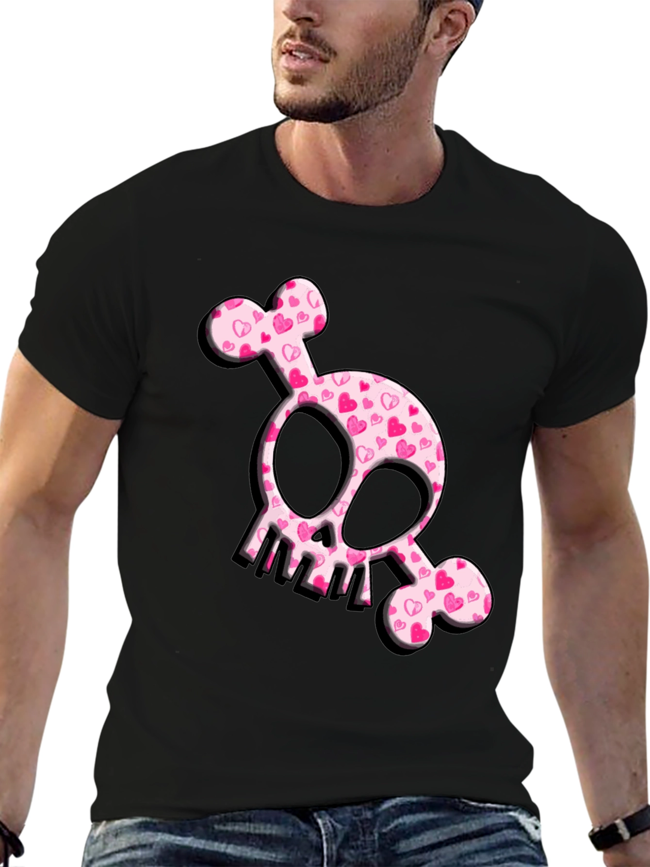 Heart Skull T-Shirt - Cute & Edgy Design
