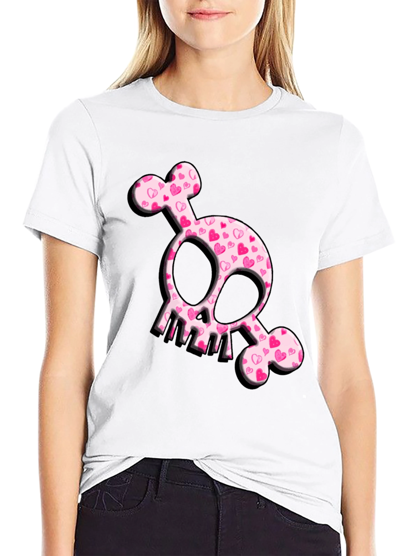 Heart Skull T-Shirt - Cute & Edgy Design