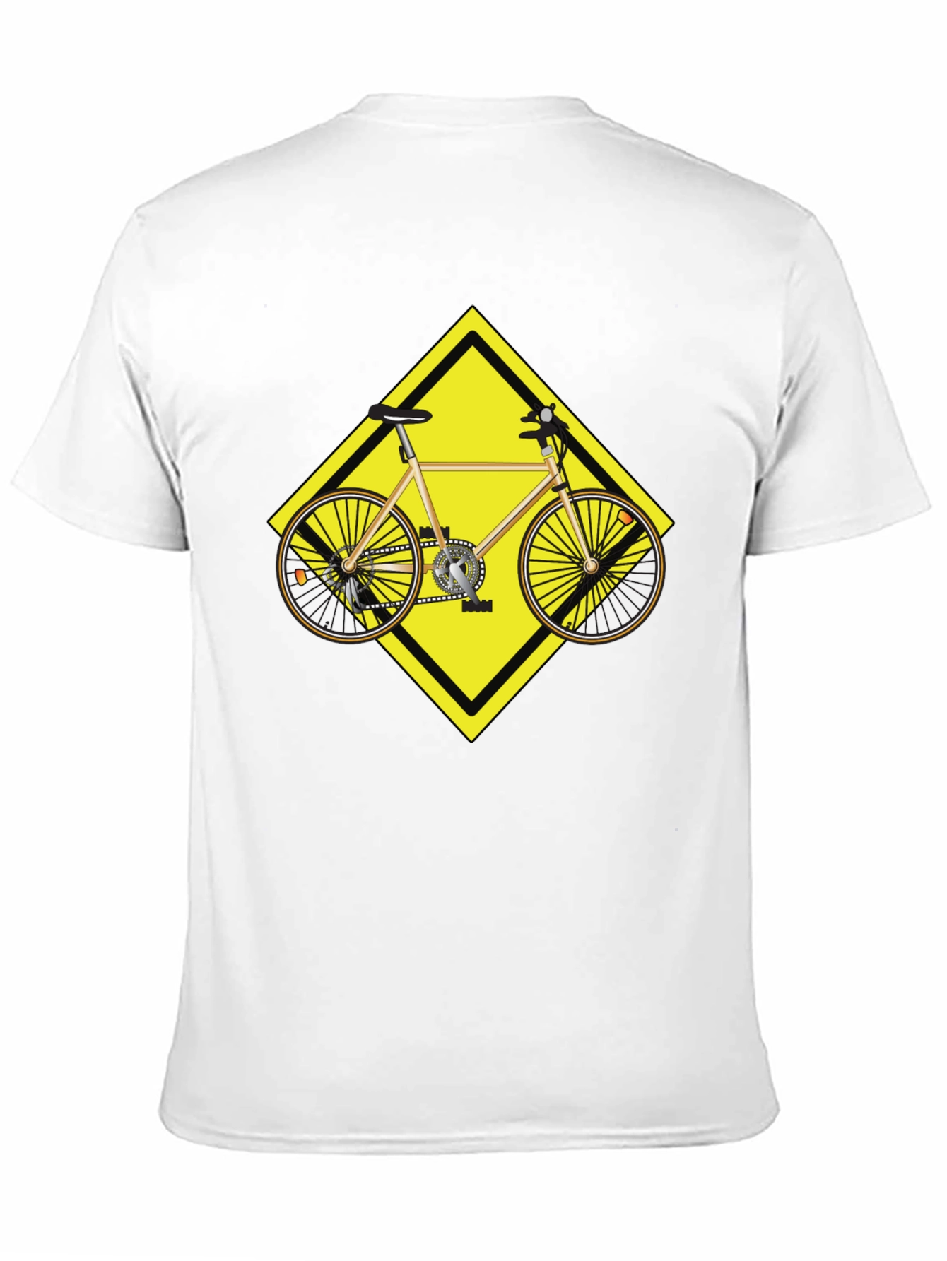 Cycling Road Sign Graphic Tee - Black