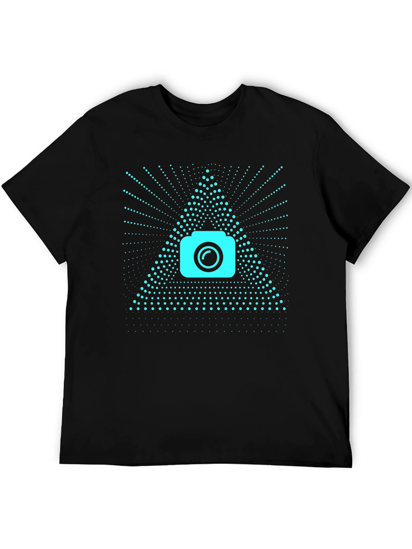 Camera Triangle Tee - Black Graphic T-Shirt