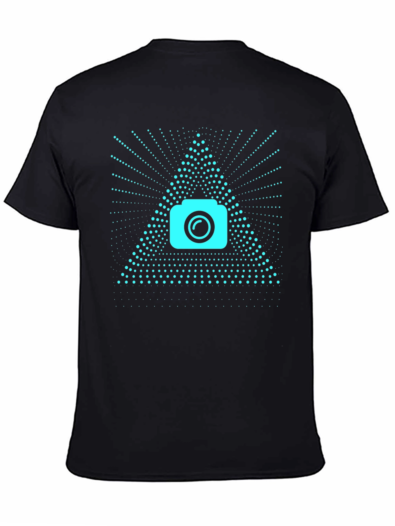 Camera Triangle Tee - Black Graphic T-Shirt