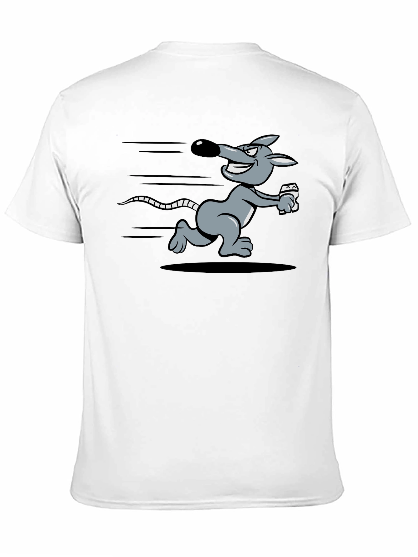 Running Rat Graphic Tee - Black Cotton T-Shirt