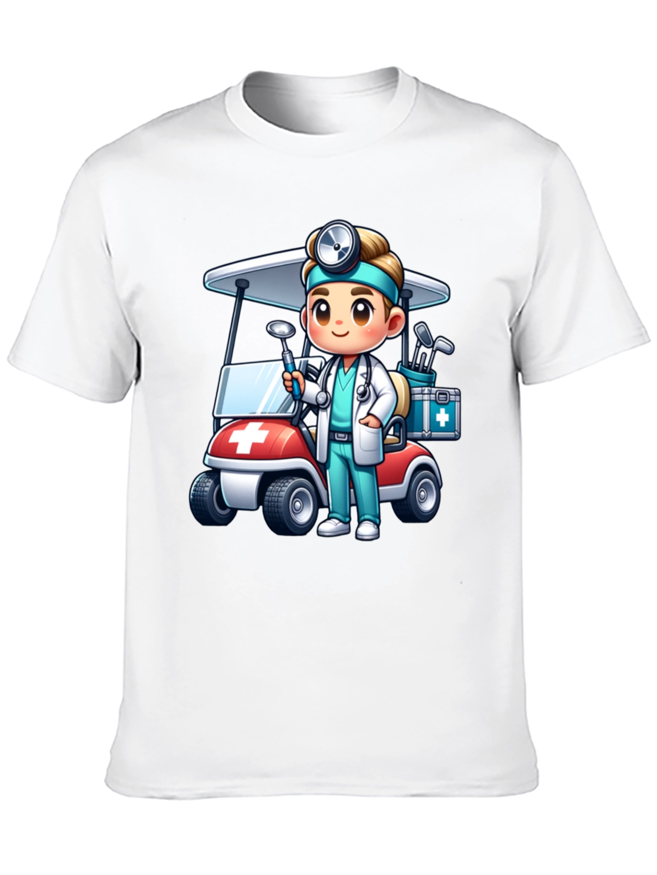 Doctor Golf Cart T-Shirt - Novelty Tee