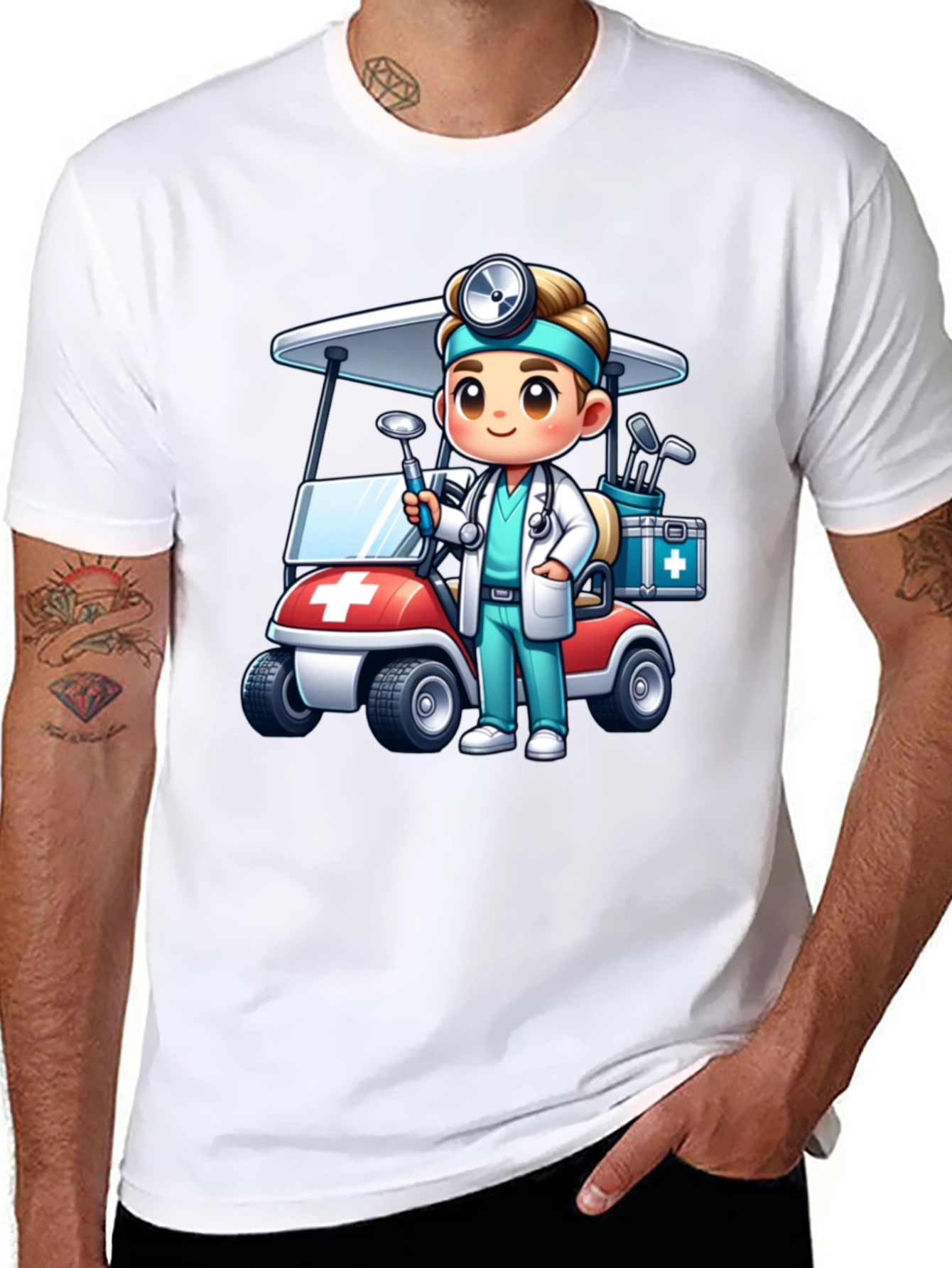 Doctor Golf Cart T-Shirt - Novelty Tee