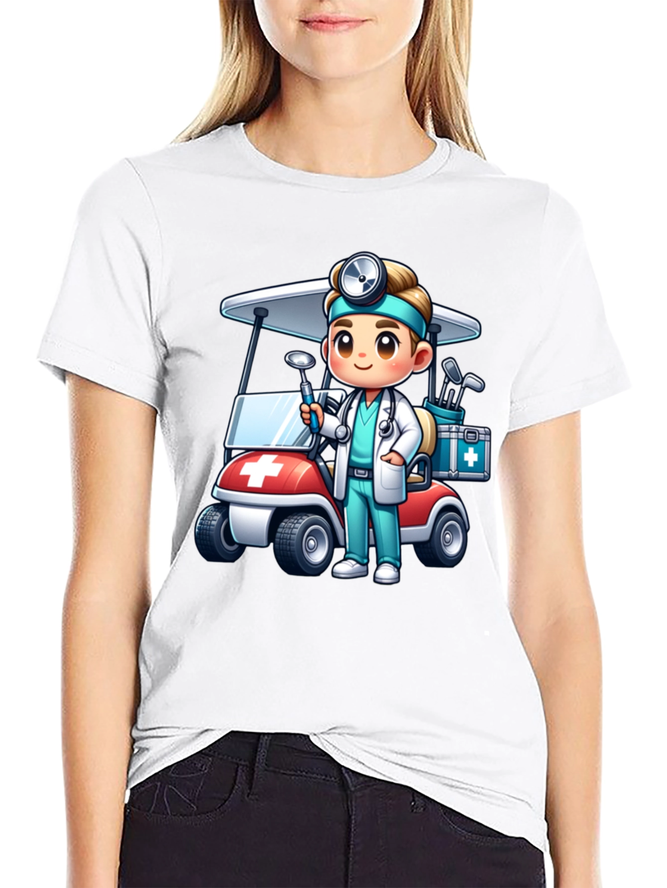 Doctor Golf Cart T-Shirt - Novelty Tee