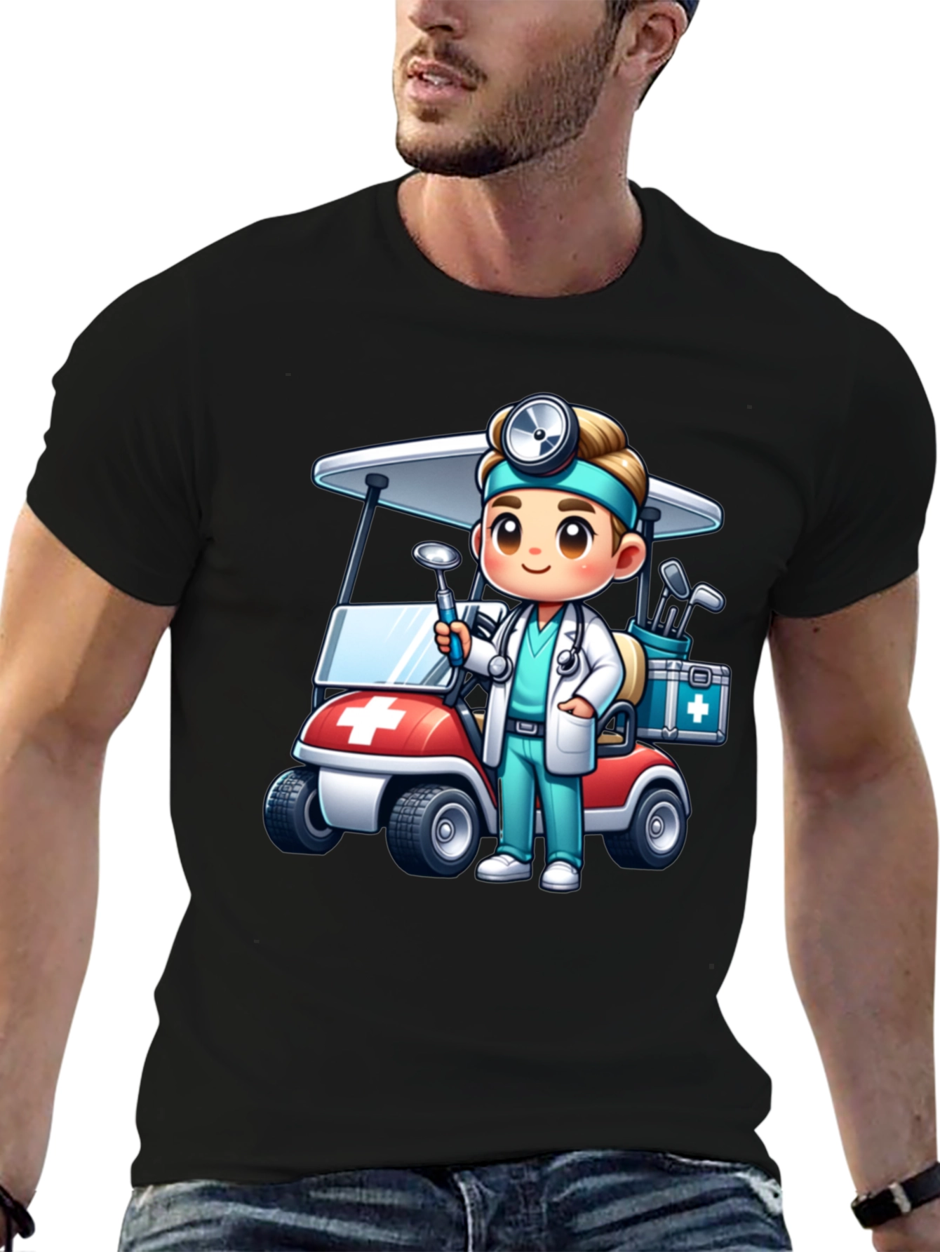 Doctor Golf Cart T-Shirt - Novelty Tee