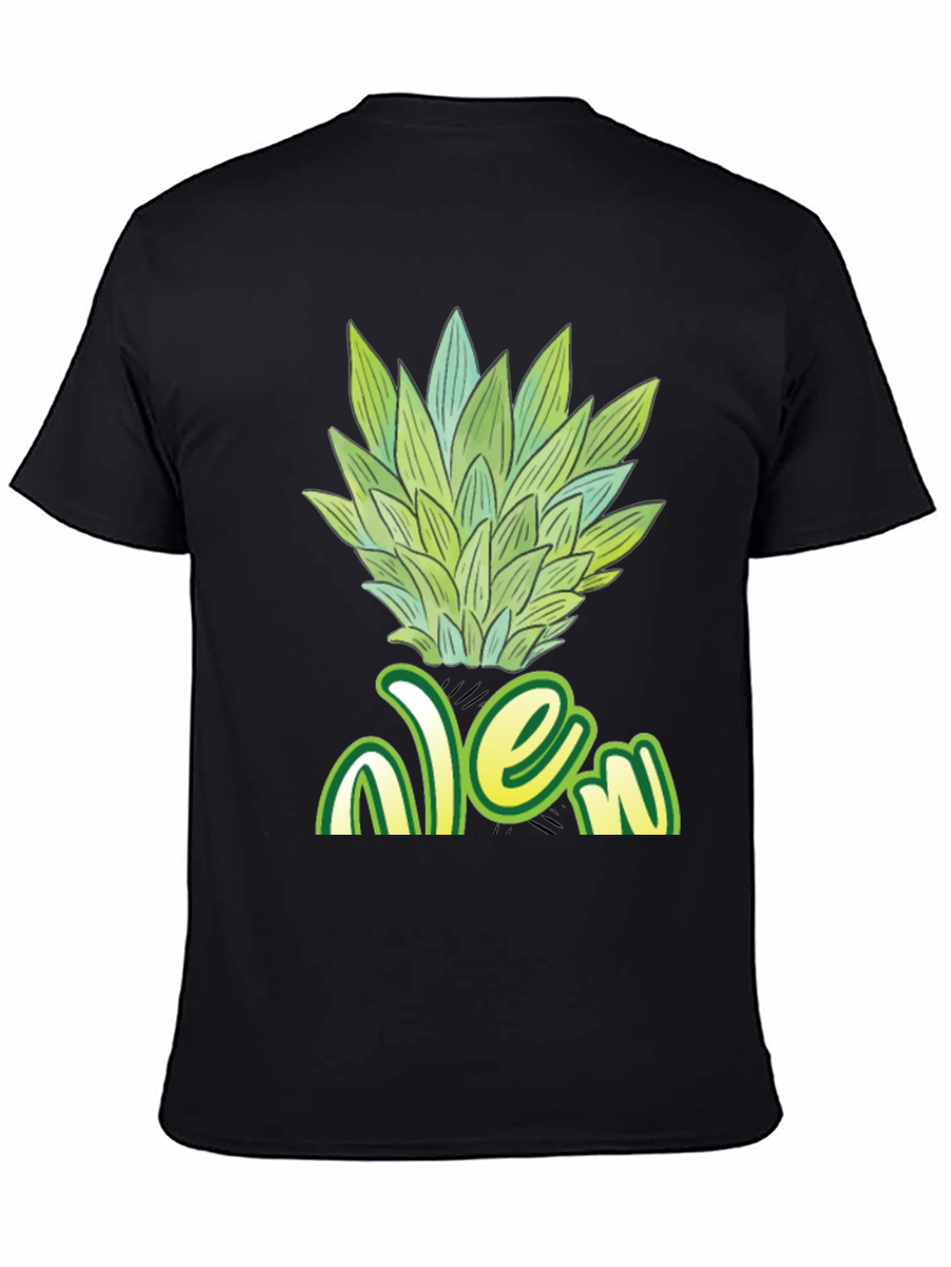 Pineapple Head Black T-Shirt